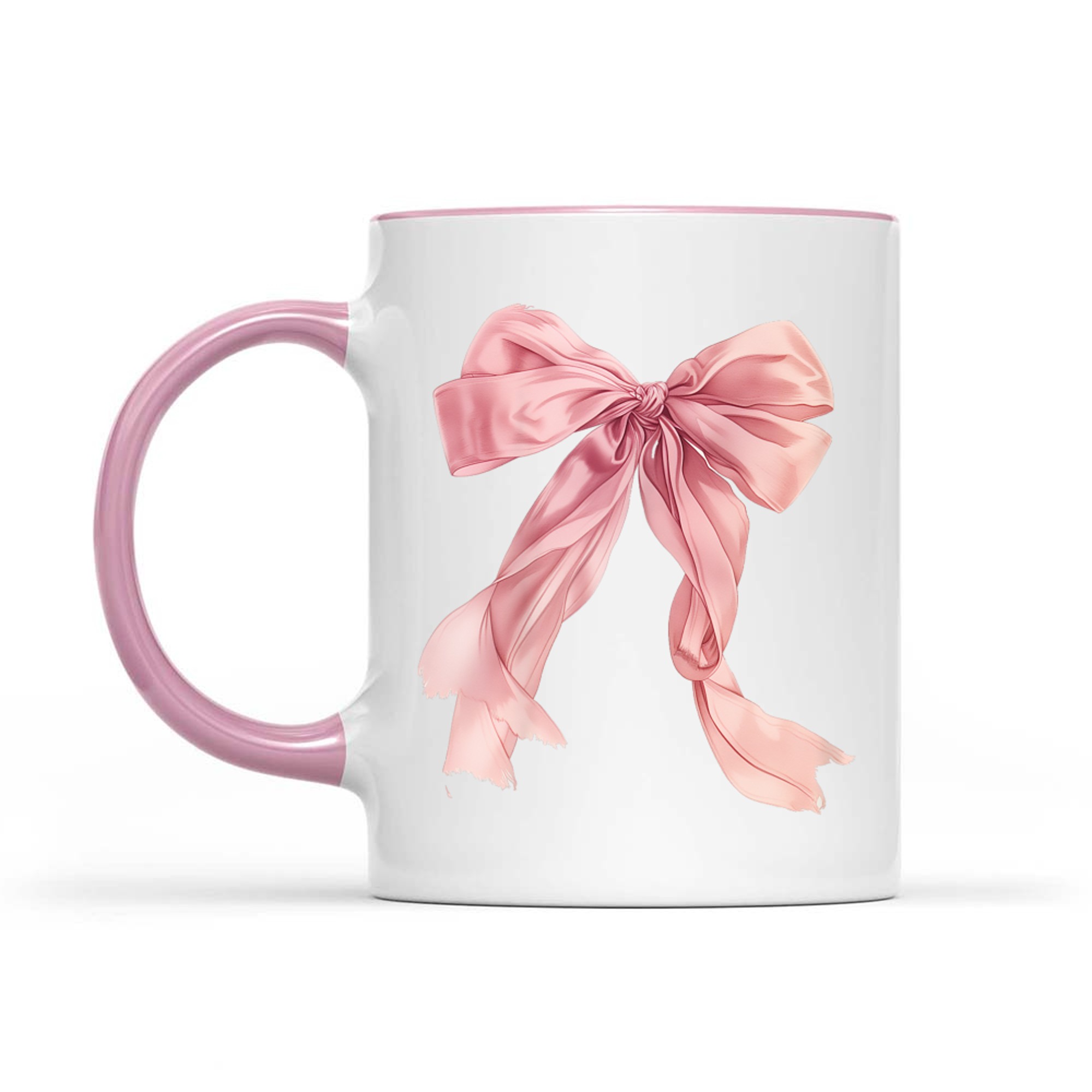 Baby Pink Bow Cute Y2K Clean Girl Aesthetic Mug