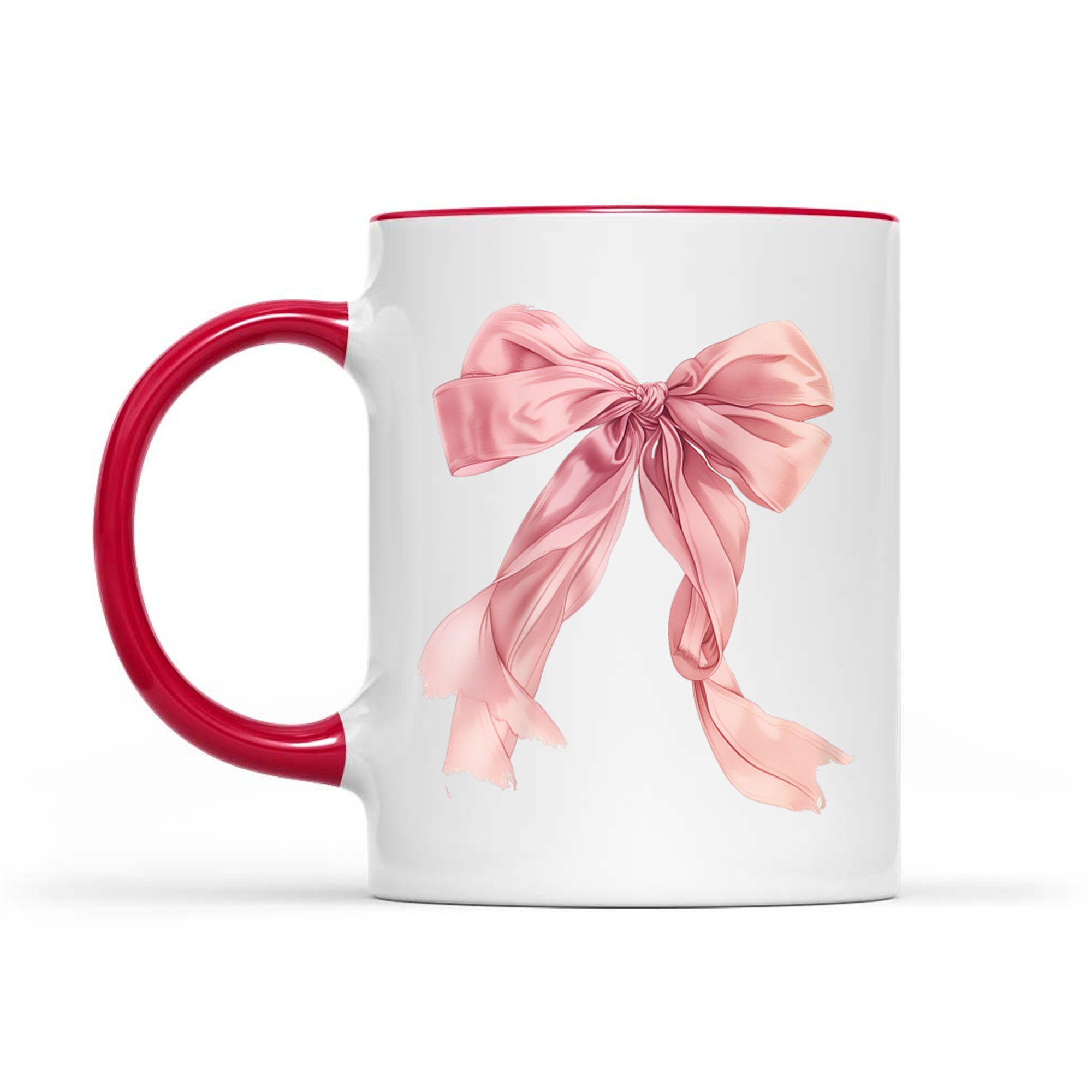 Baby Pink Bow Cute Y2K Clean Girl Aesthetic Mug