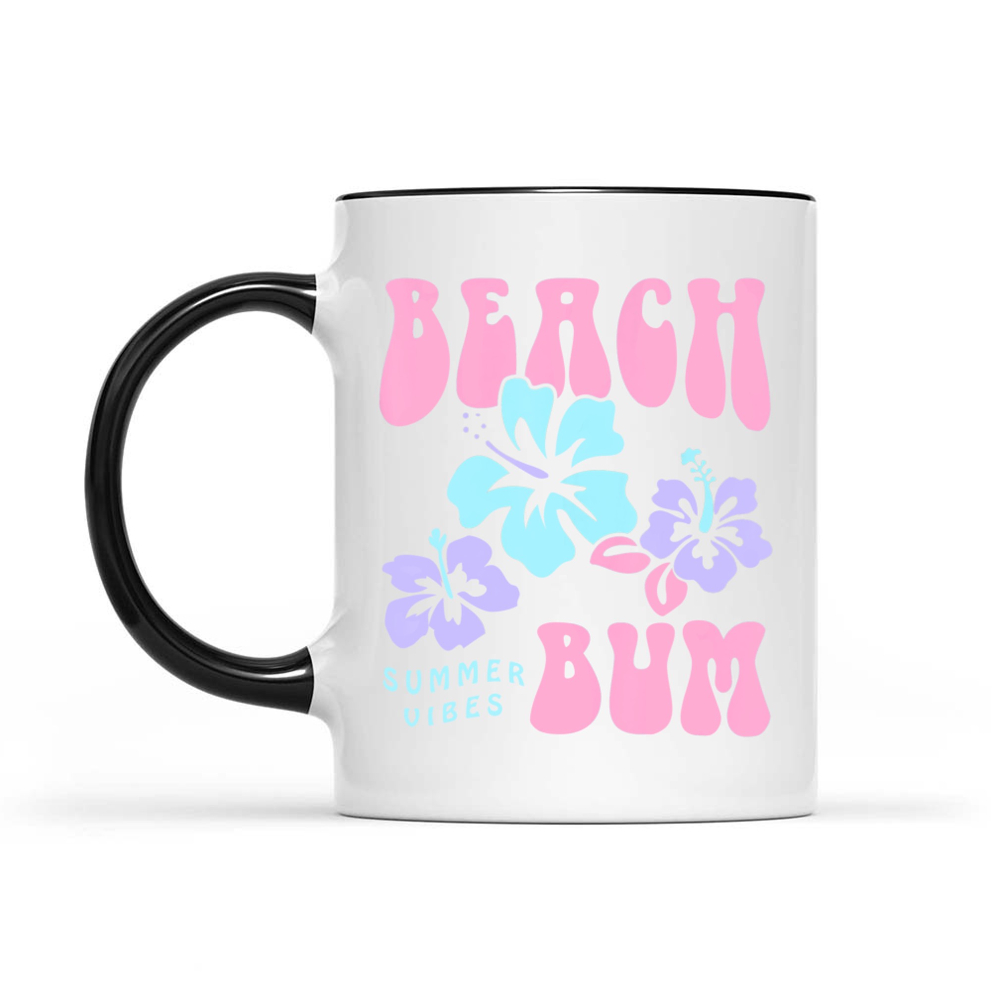 Beach Bum Summer Vibes Coconut Girl Pastel Graphic Trendy Y2k 90s Retro Mug