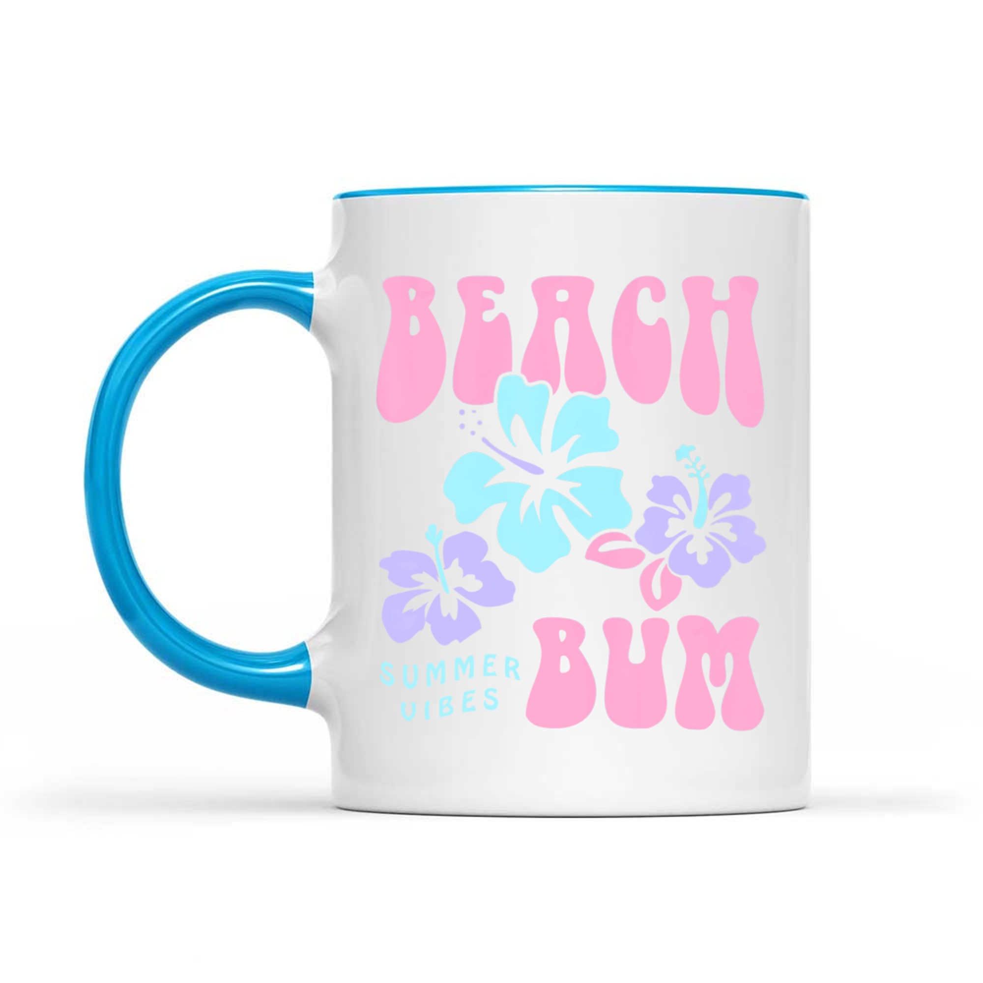 Beach Bum Summer Vibes Coconut Girl Pastel Graphic Trendy Y2k 90s Retro Mug