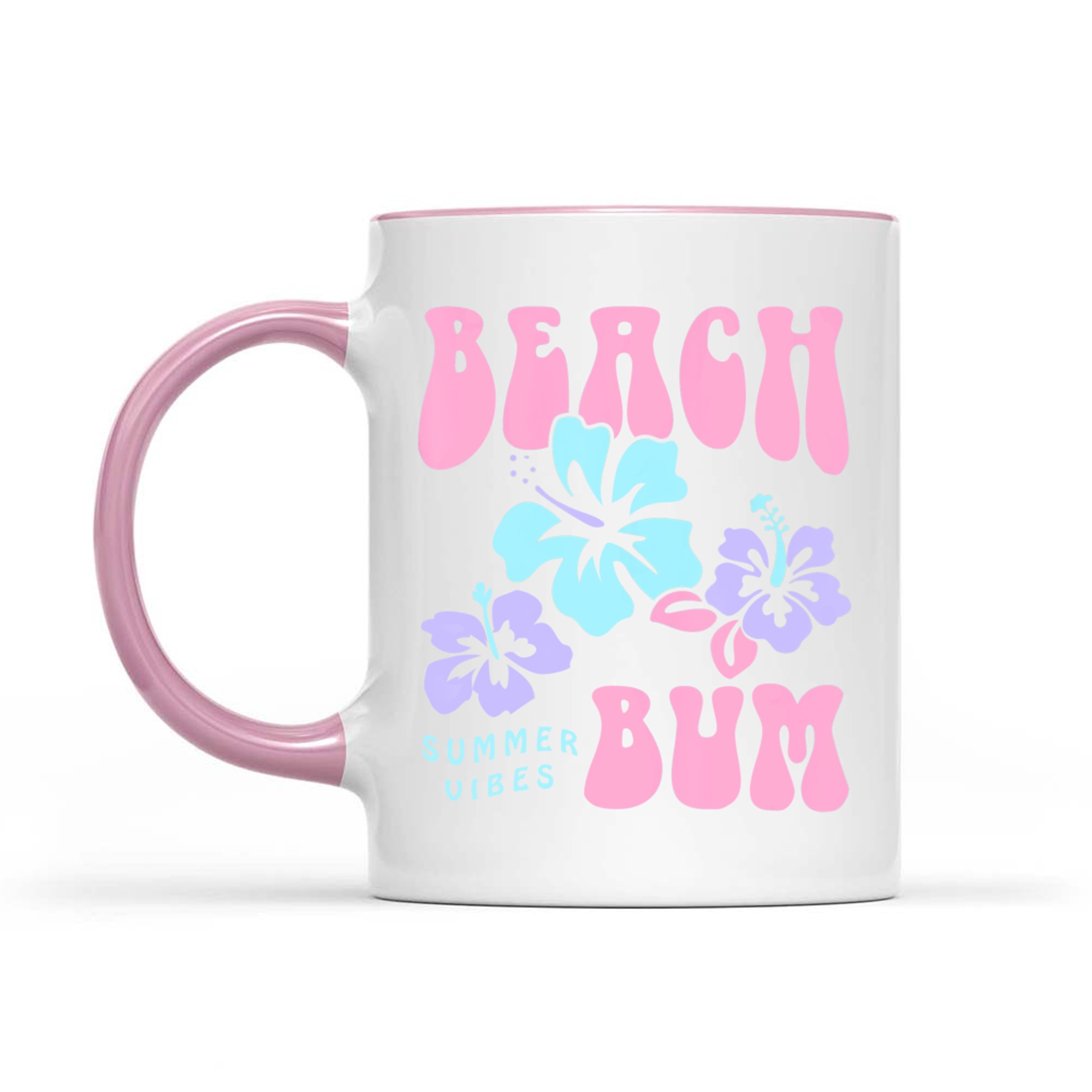 Beach Bum Summer Vibes Coconut Girl Pastel Graphic Trendy Y2k 90s Retro Mug