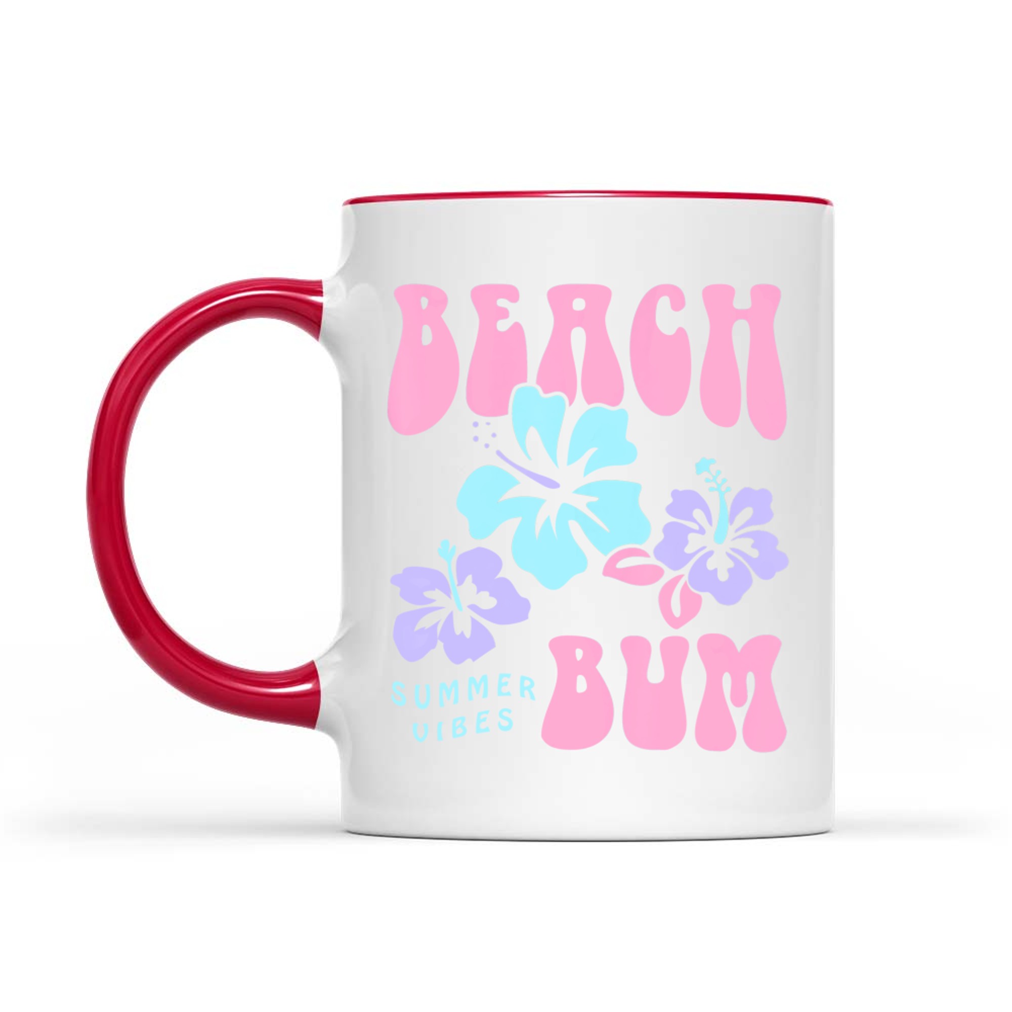 Beach Bum Summer Vibes Coconut Girl Pastel Graphic Trendy Y2k 90s Retro Mug