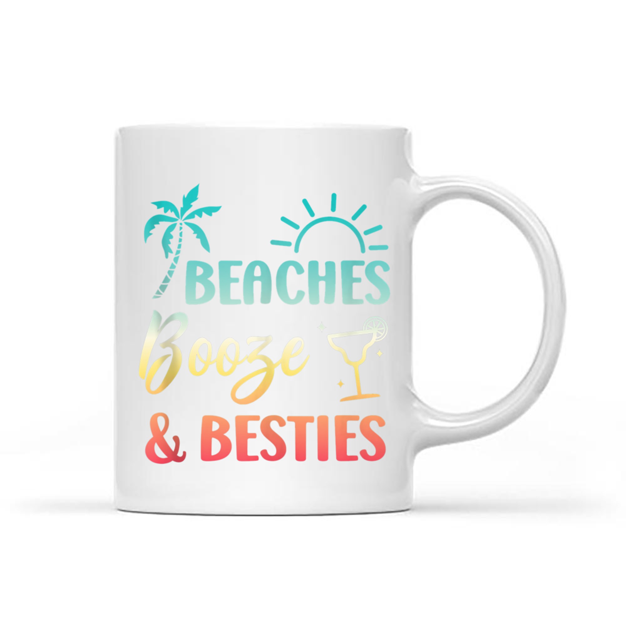 Beaches Booze & Besties Girls Vacation Summer Matching Mug