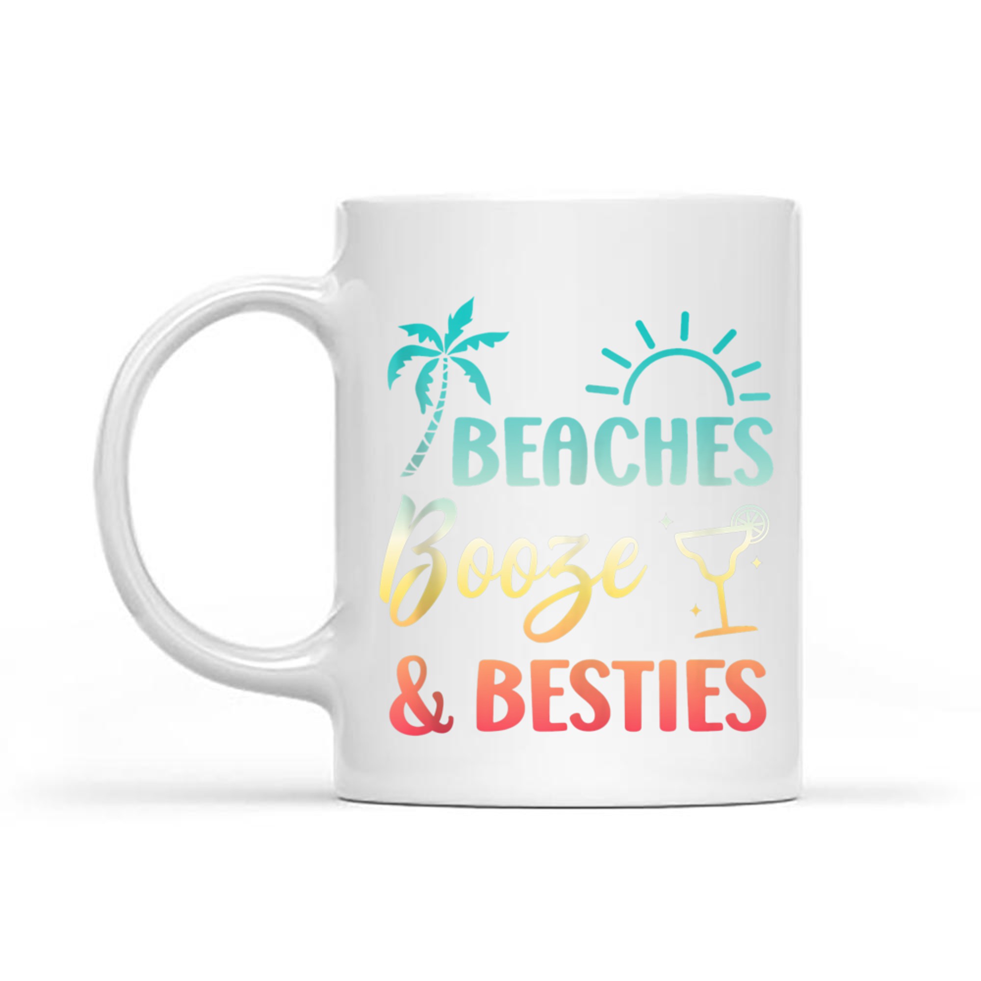 Beaches Booze & Besties Girls Vacation Summer Matching Mug