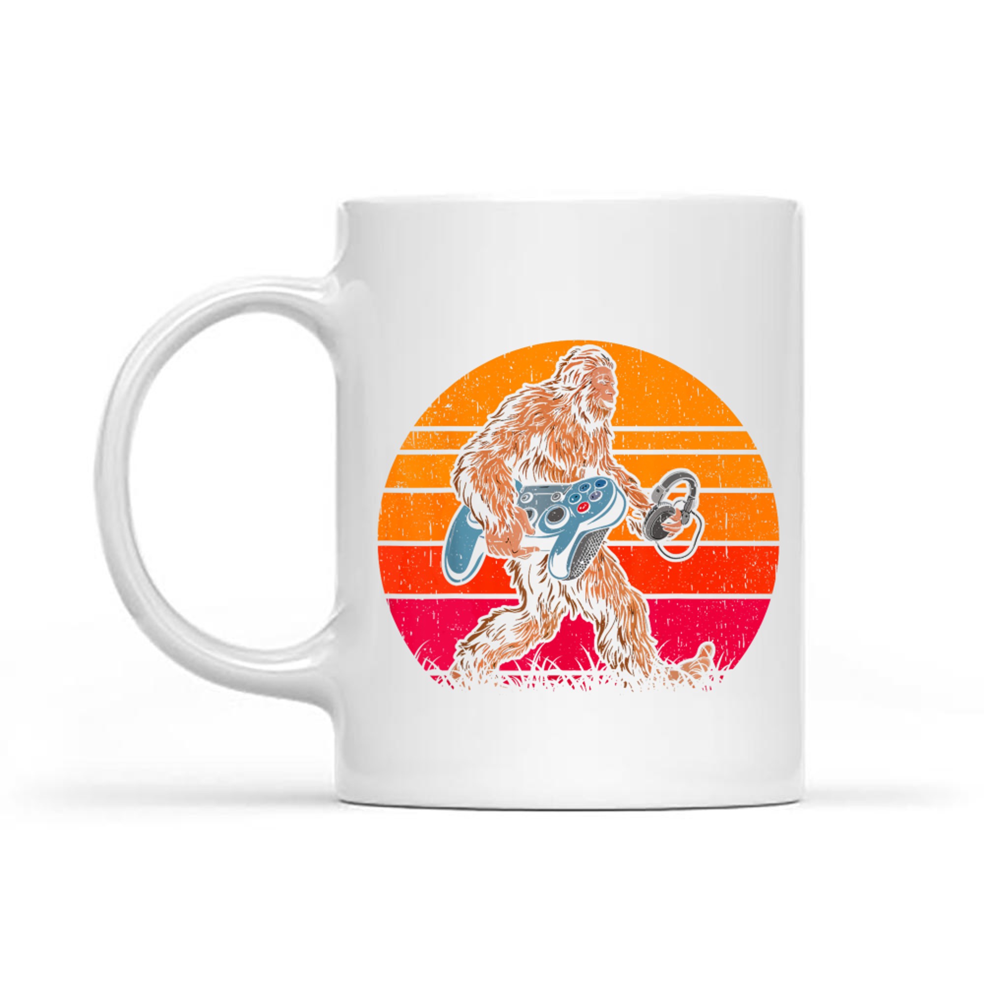 Bigfoot Sasquatch Gamer Retro Gaming Mug