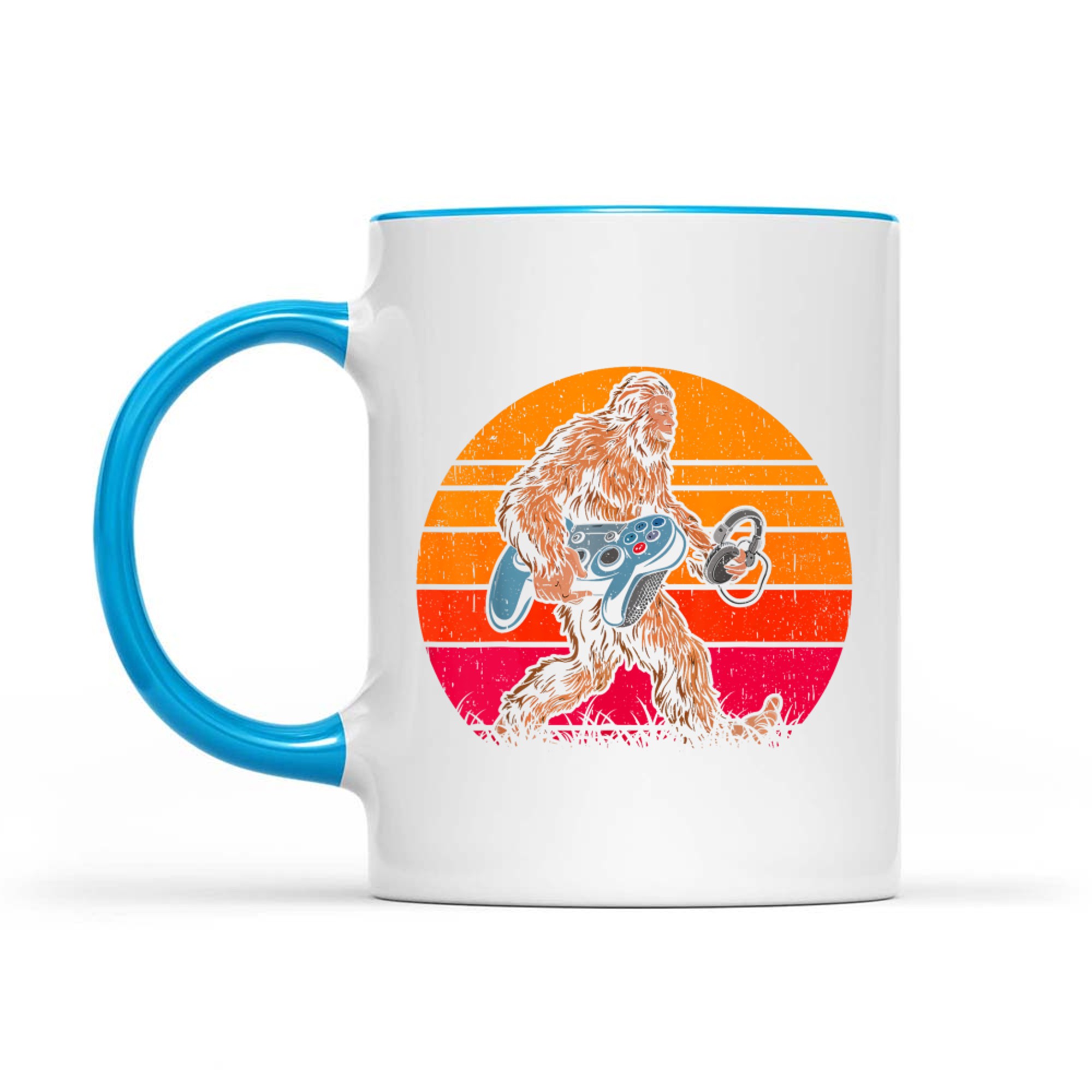 Bigfoot Sasquatch Gamer Retro Gaming Mug