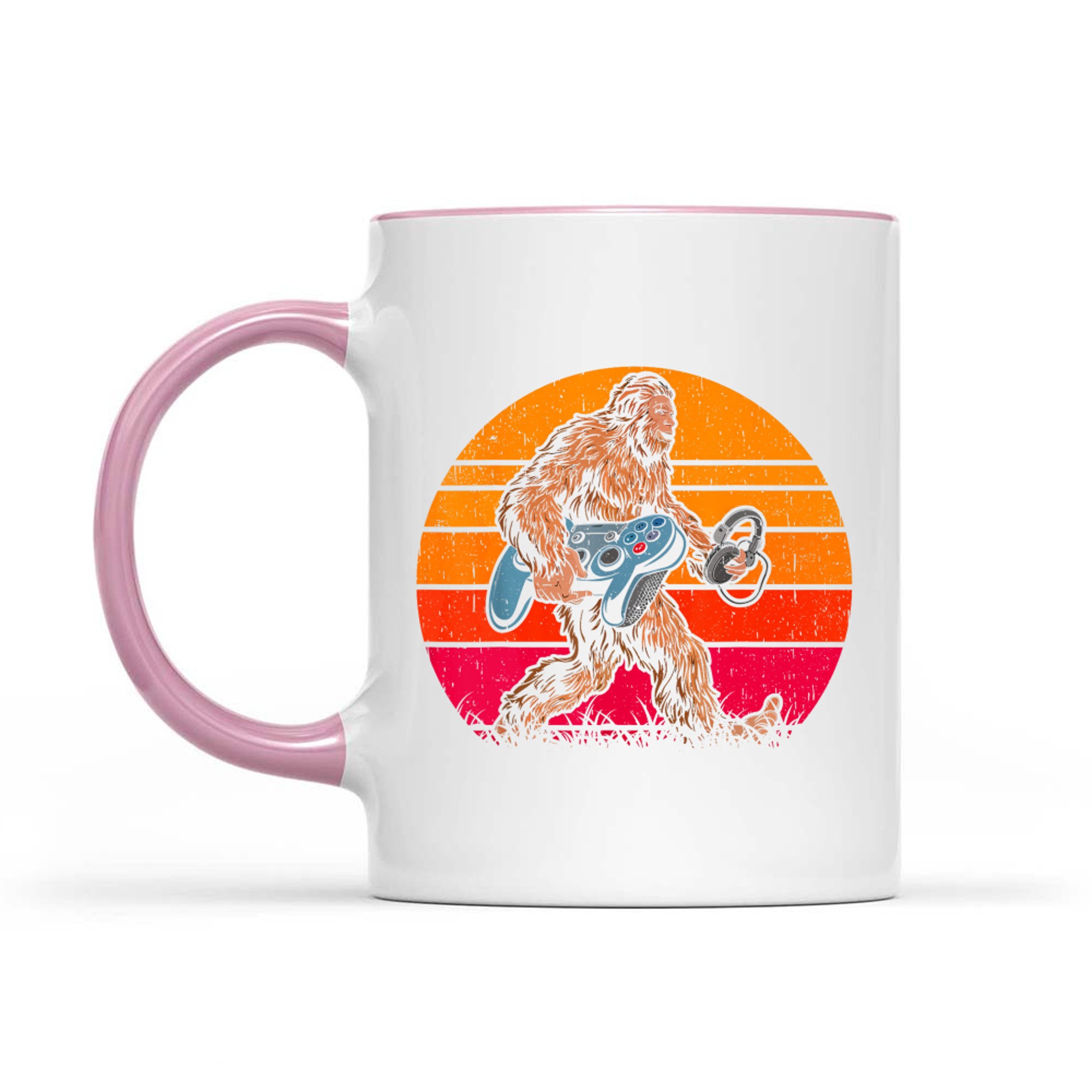 Bigfoot Sasquatch Gamer Retro Gaming Mug