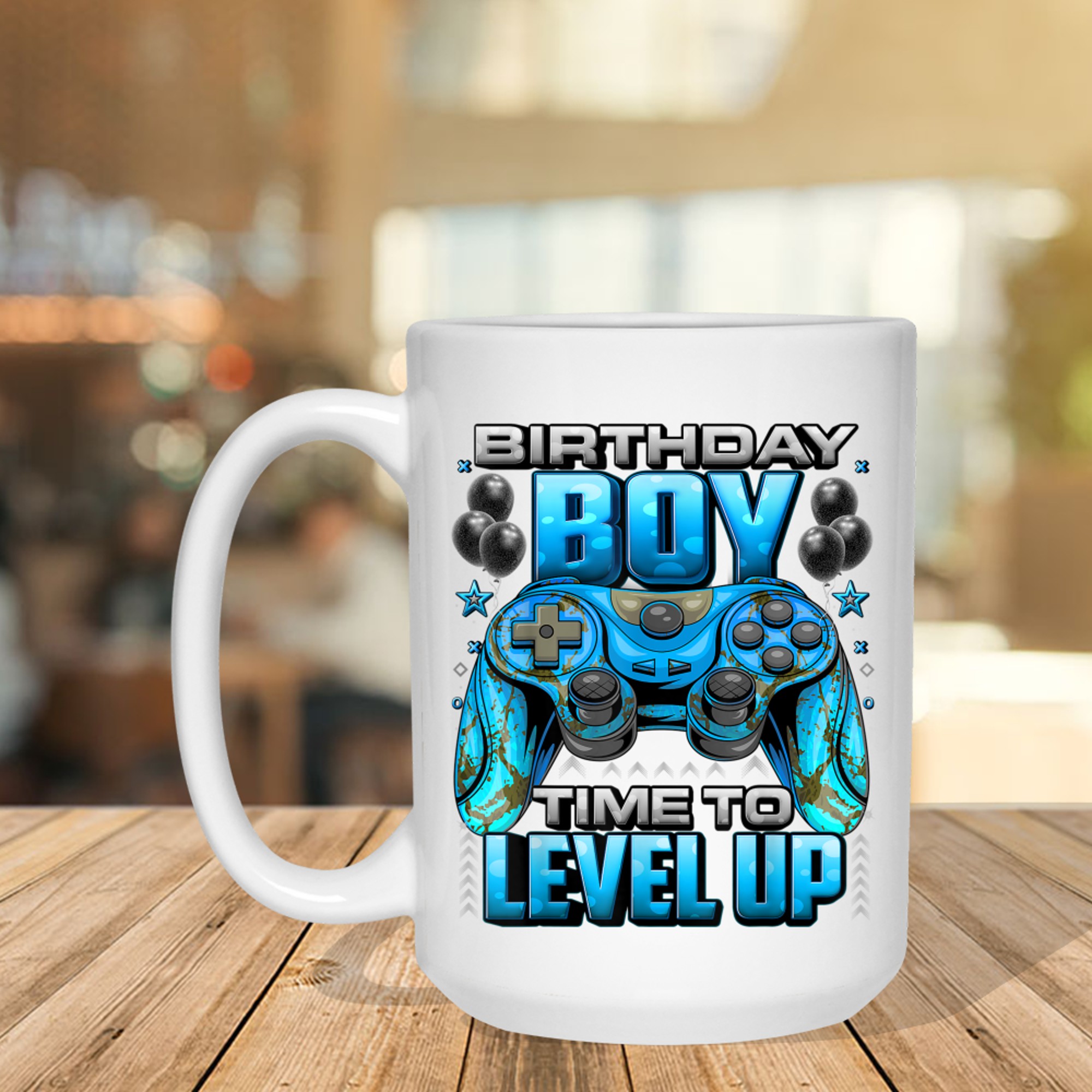 Birthday Boy Time to Level Up Video Gamer Birthday Mug
