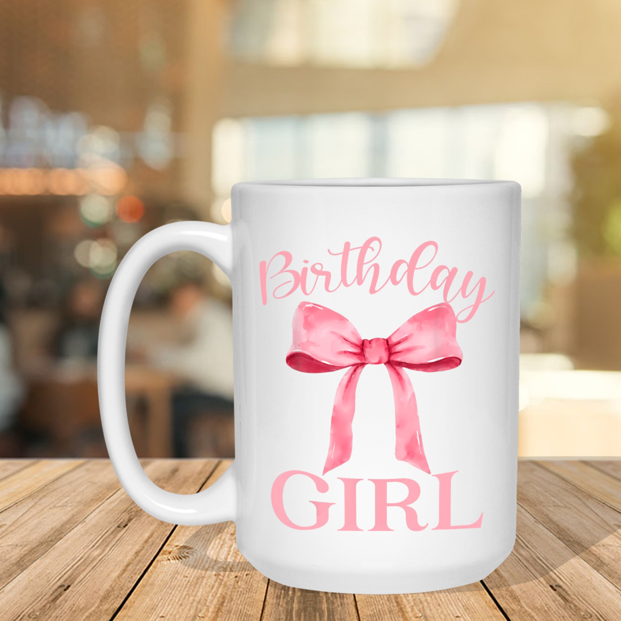 Birthday Girl Pink Aesthetic Bow Girly Y2K Mug