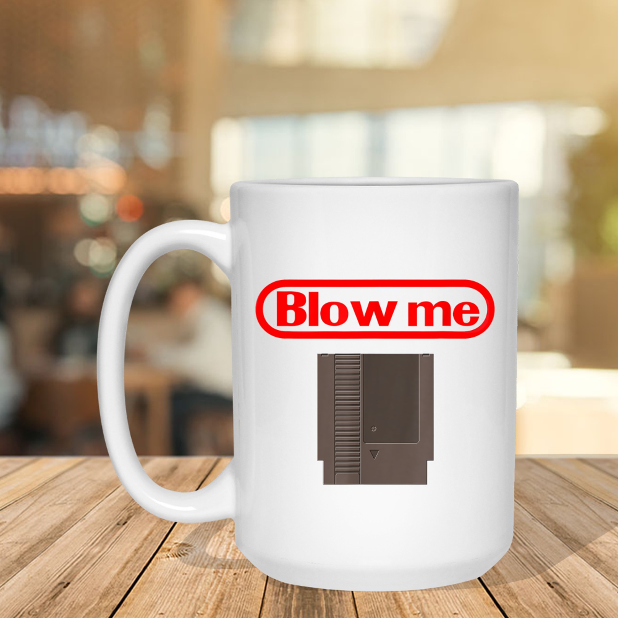Blow Me Retro Video Game Old School Gamer Mug
