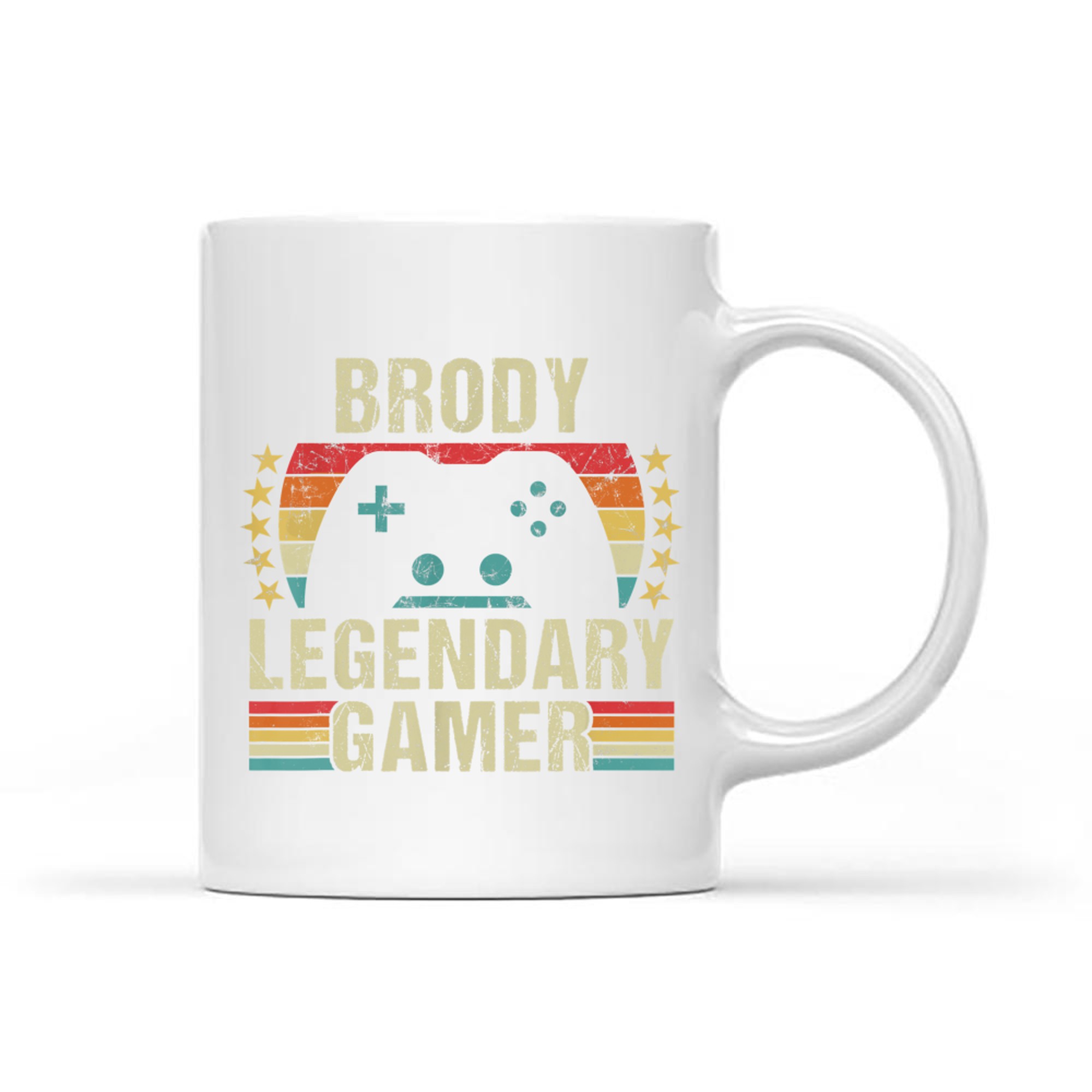 Brody Gamer Retro Gaming Vintage Game Personalized 70s Mug
