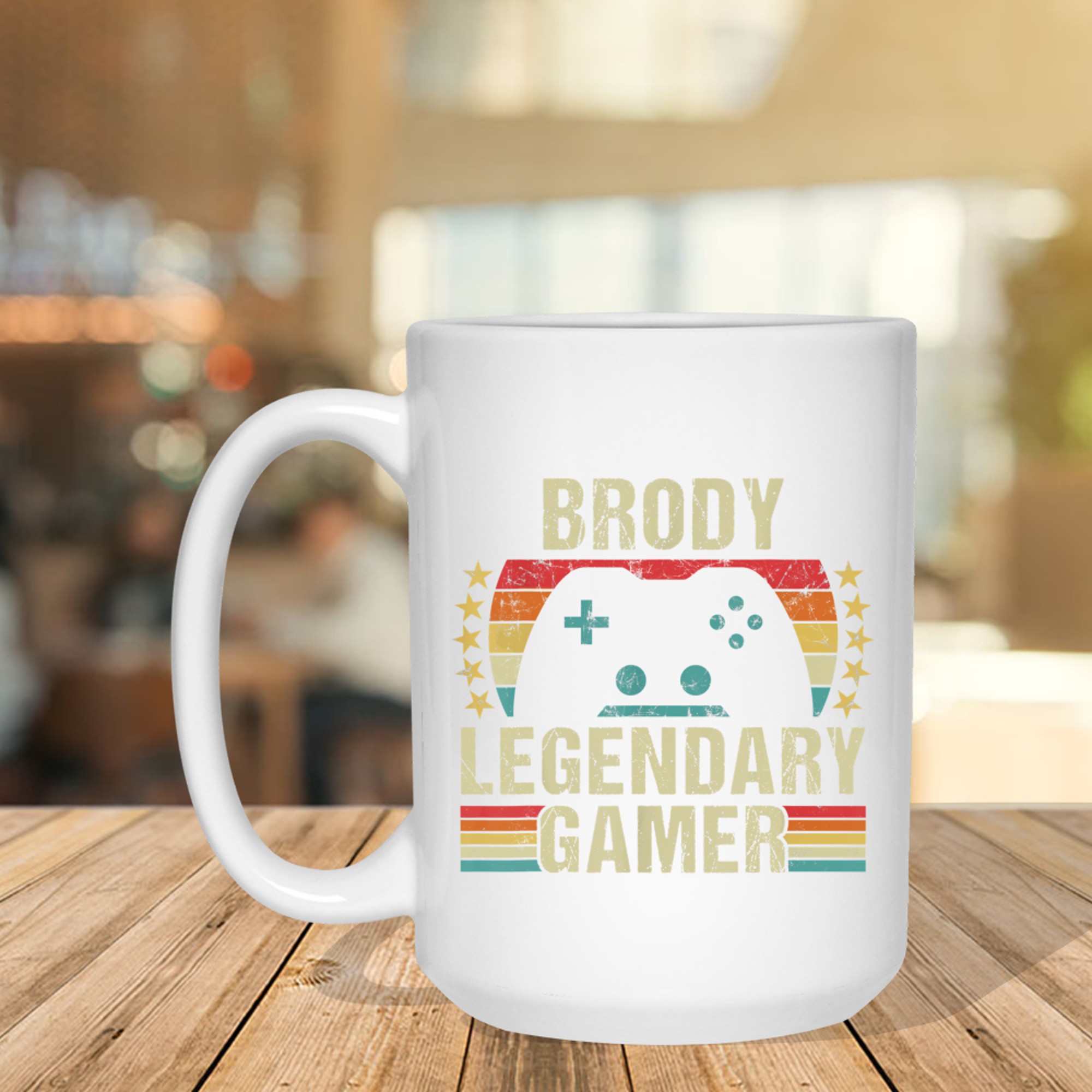 Brody Gamer Retro Gaming Vintage Game Personalized 70s Mug