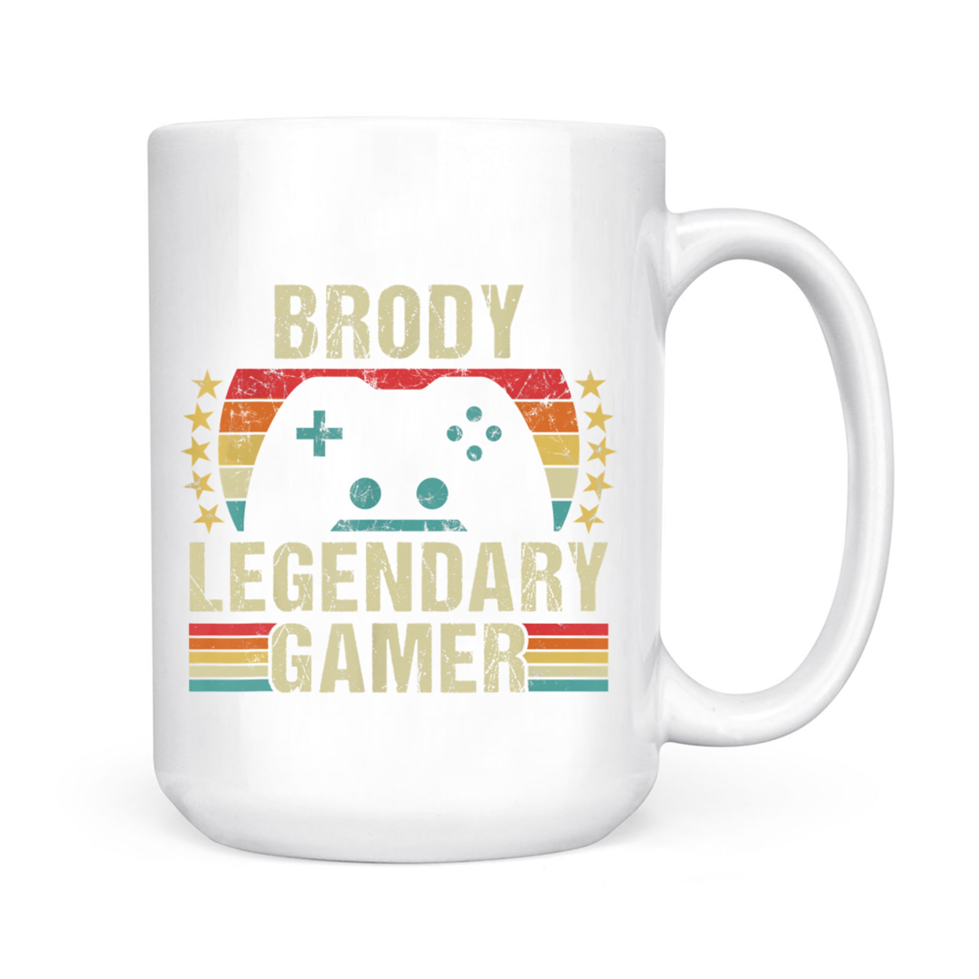 Brody Gamer Retro Gaming Vintage Game Personalized 70s Mug