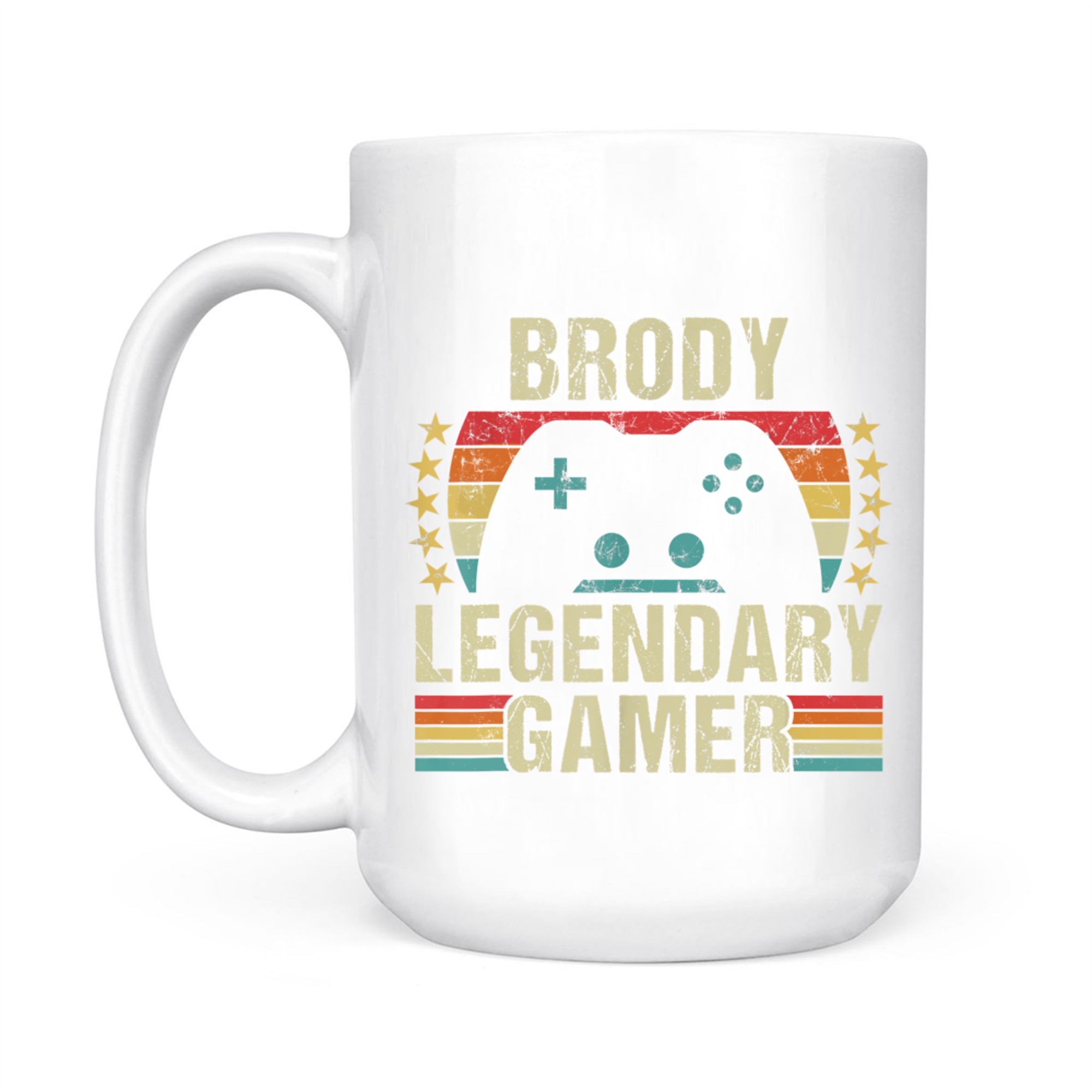 Brody Gamer Retro Gaming Vintage Game Personalized 70s Mug