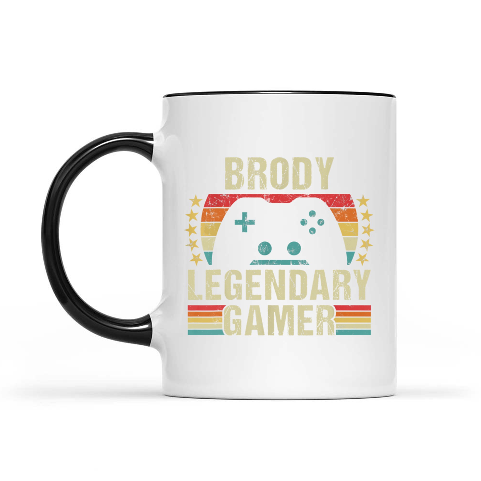 Brody Gamer Retro Gaming Vintage Game Personalized 70s Mug