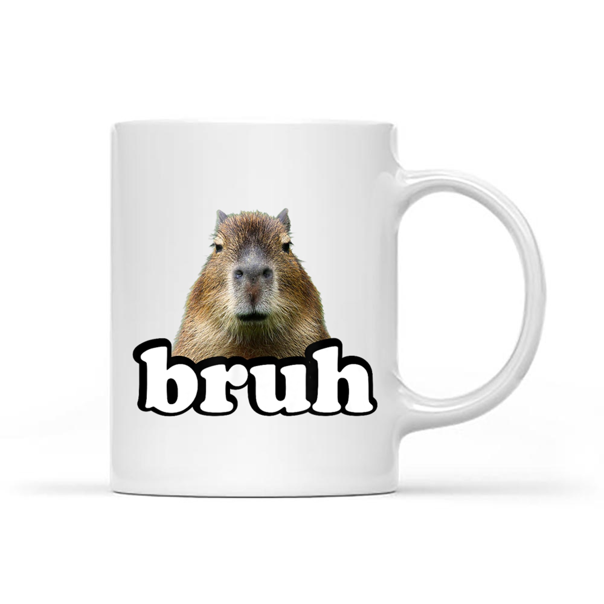 Bruh Capybara Meme Funny Animal Lover Mug