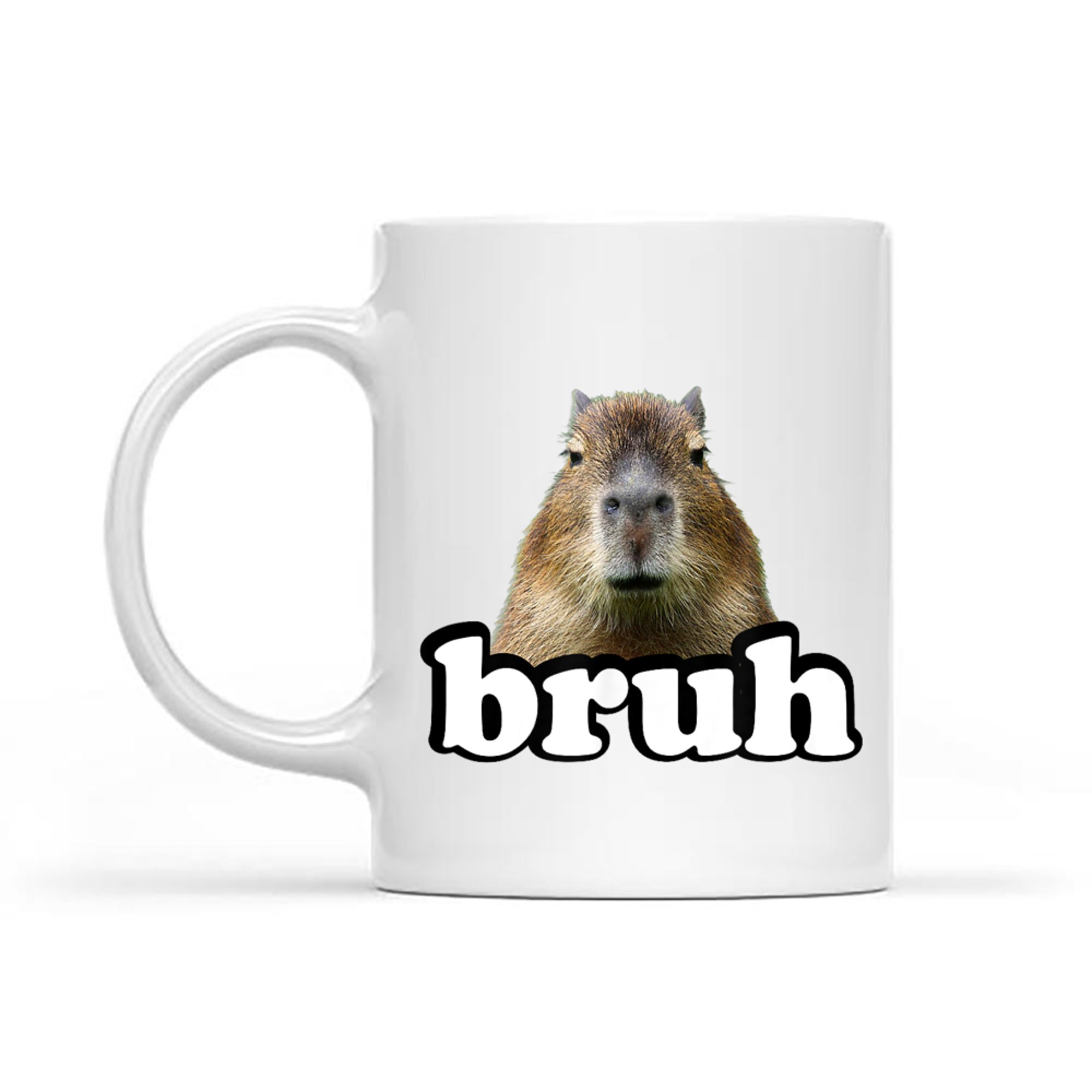 Bruh Capybara Meme Funny Animal Lover Mug