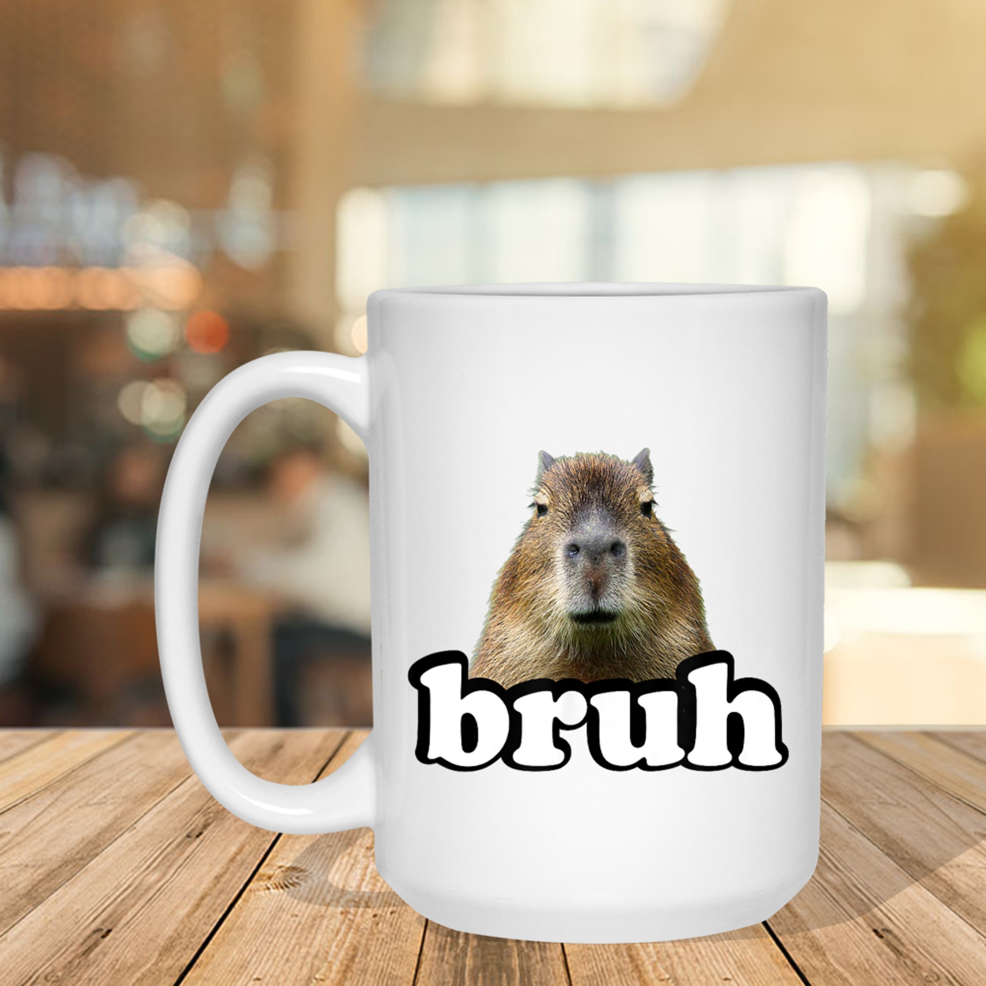 Bruh Capybara Meme Funny Animal Lover Mug