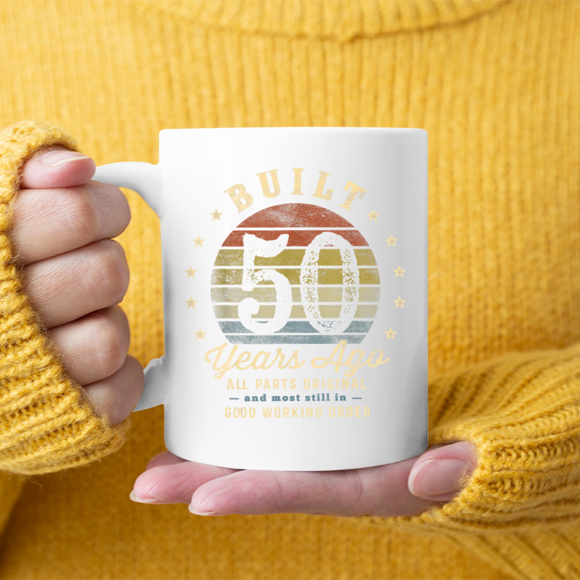 Built Years Ago All Parts Original Funny 50th Birthday Mug