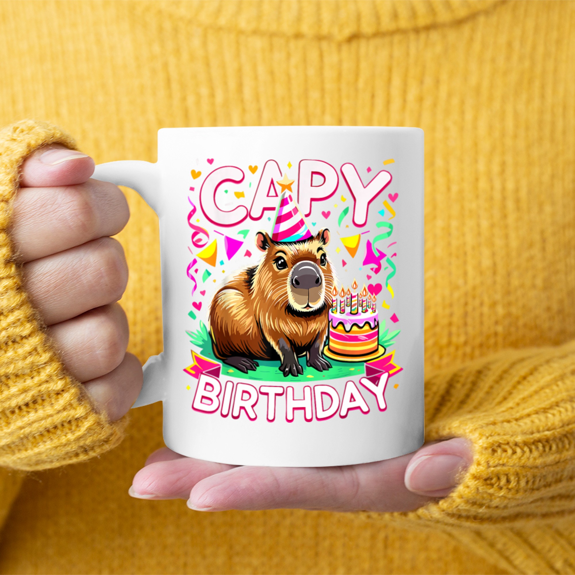 Capy Birthday Funny Capybara Birthday Mug