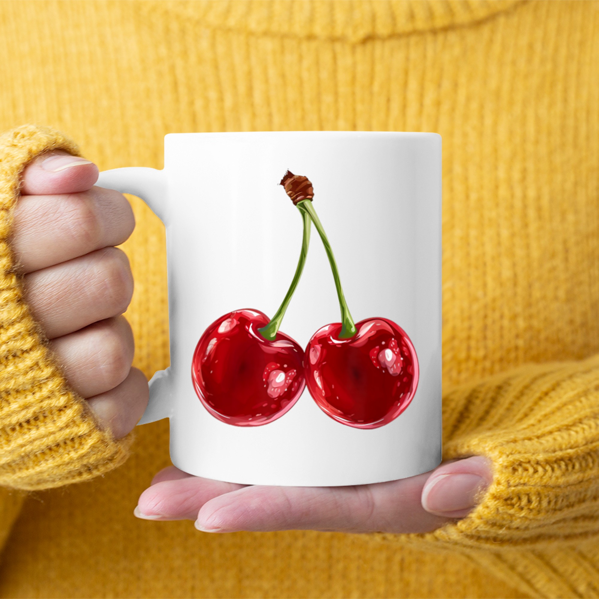 Cherry Red Aesthetic Cherries Trendy Summer Mug