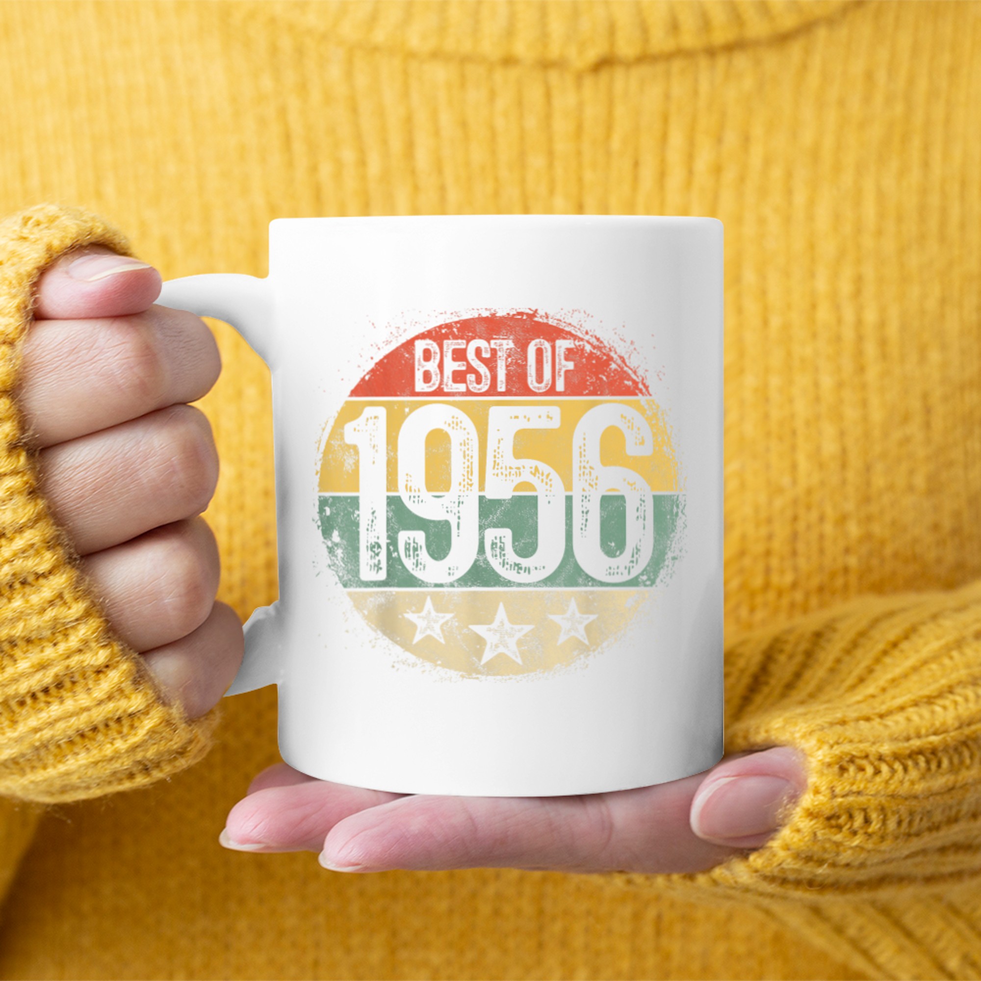 Circular Vintage Best Of Year Old Gift 69th Birthday Mug
