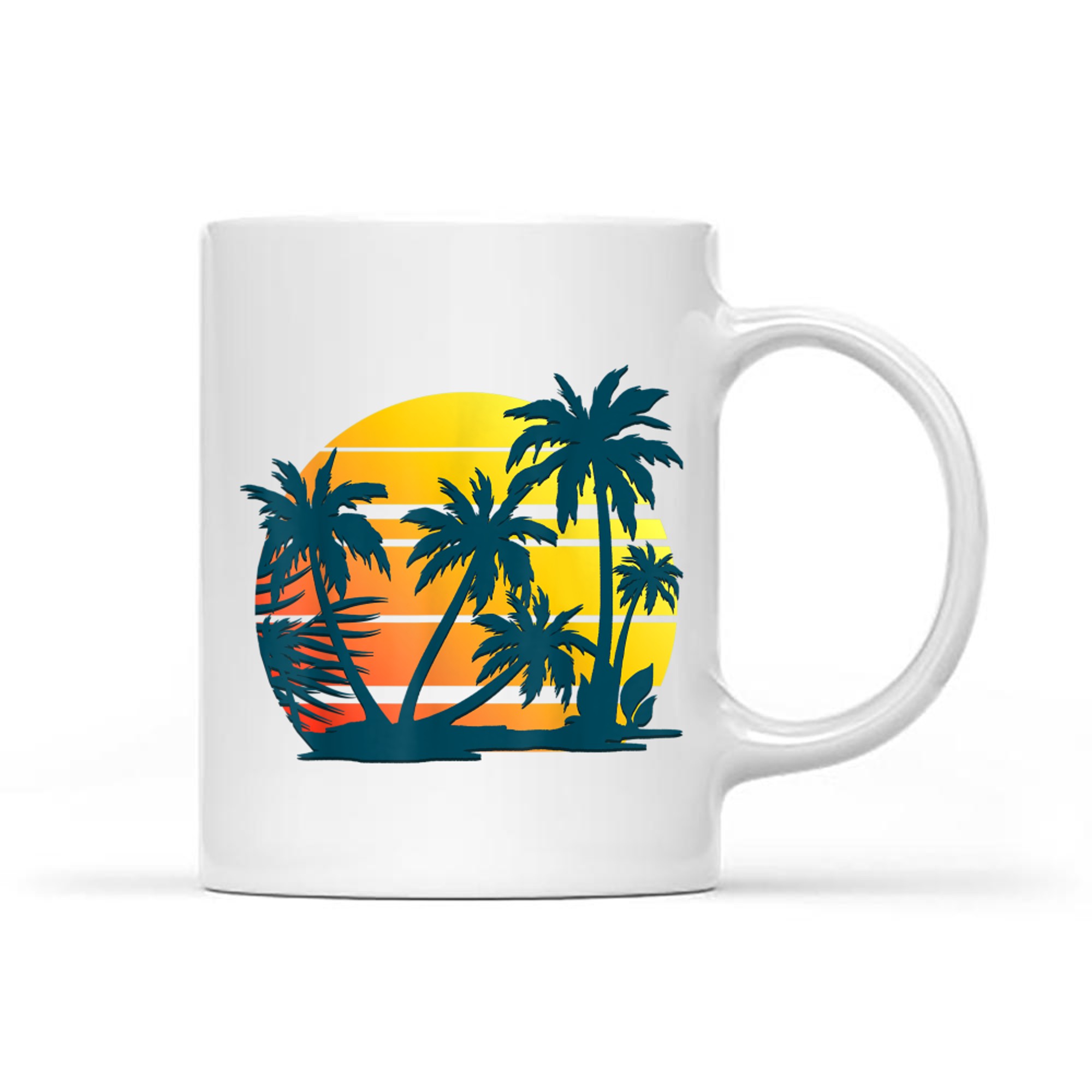 Coconut Palm Trees Summer Vacation Beach Tropical Summer Mug