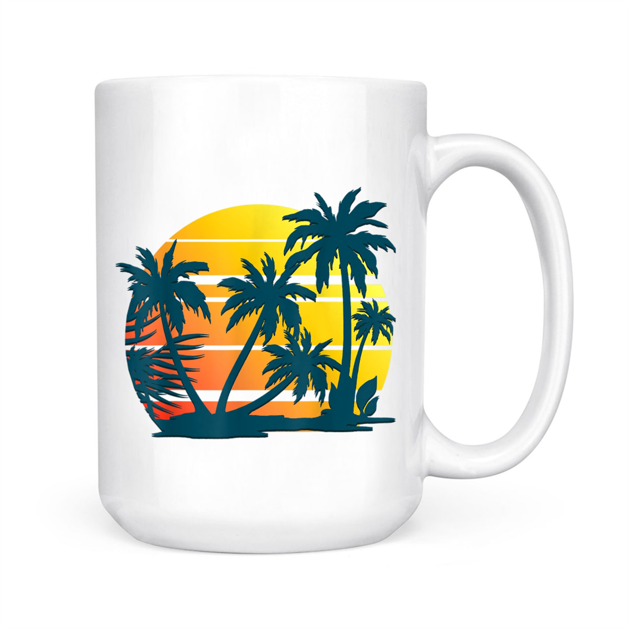 Coconut Palm Trees Summer Vacation Beach Tropical Summer Mug