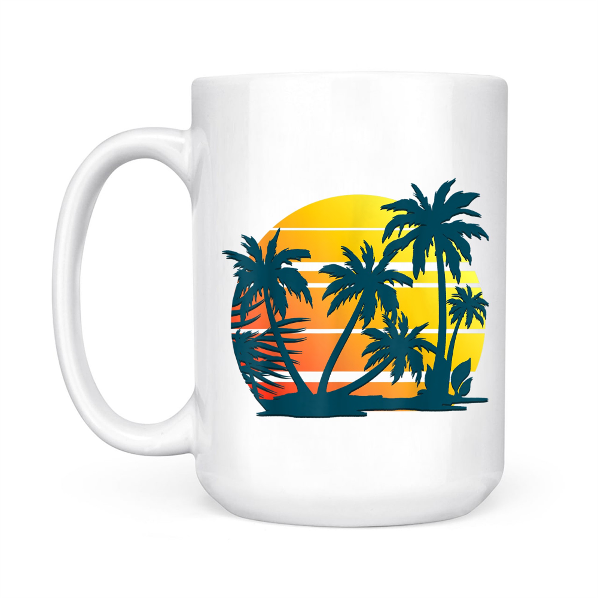 Coconut Palm Trees Summer Vacation Beach Tropical Summer Mug