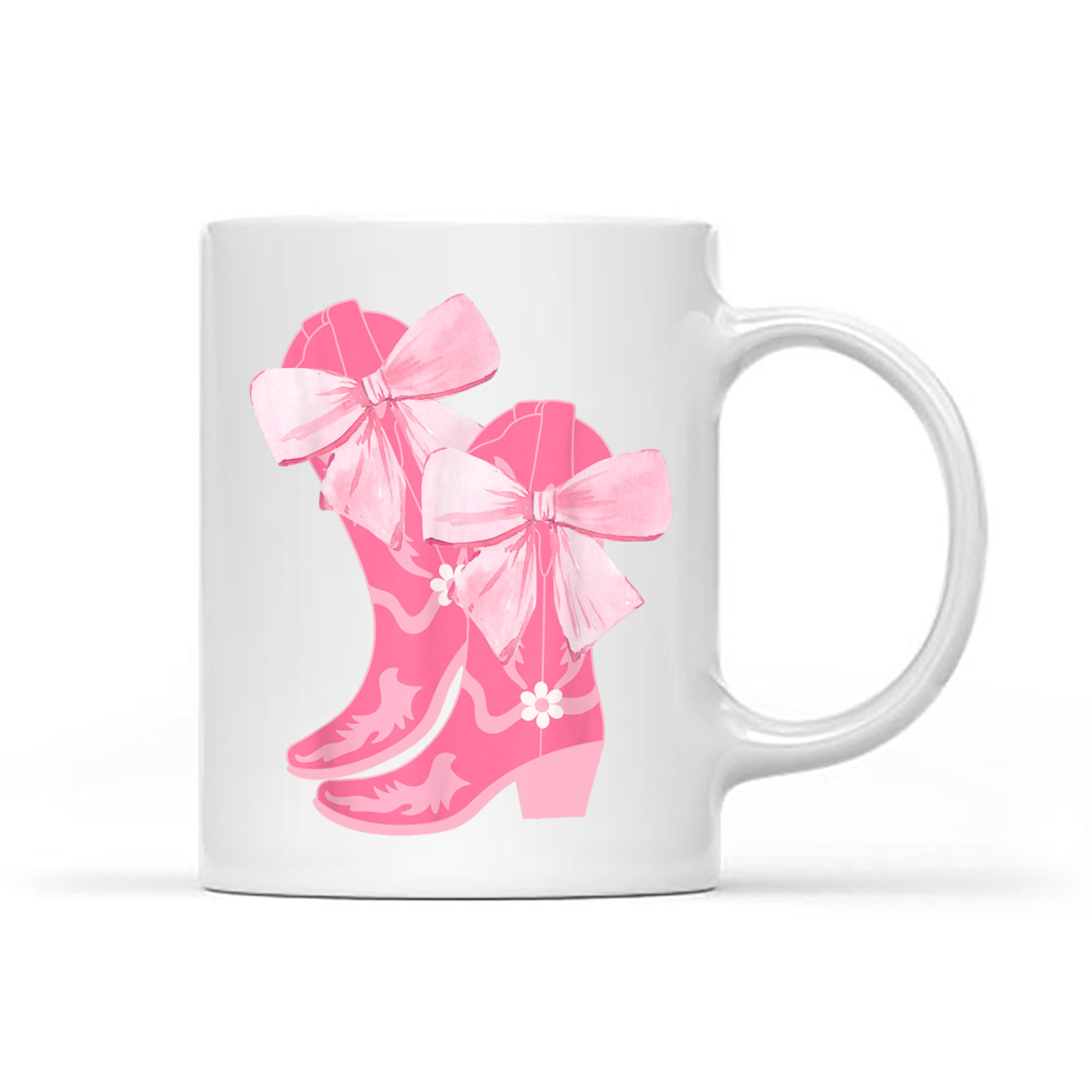 Cowgirl Boots Pink Baby Bow Preppy Y2k Mug