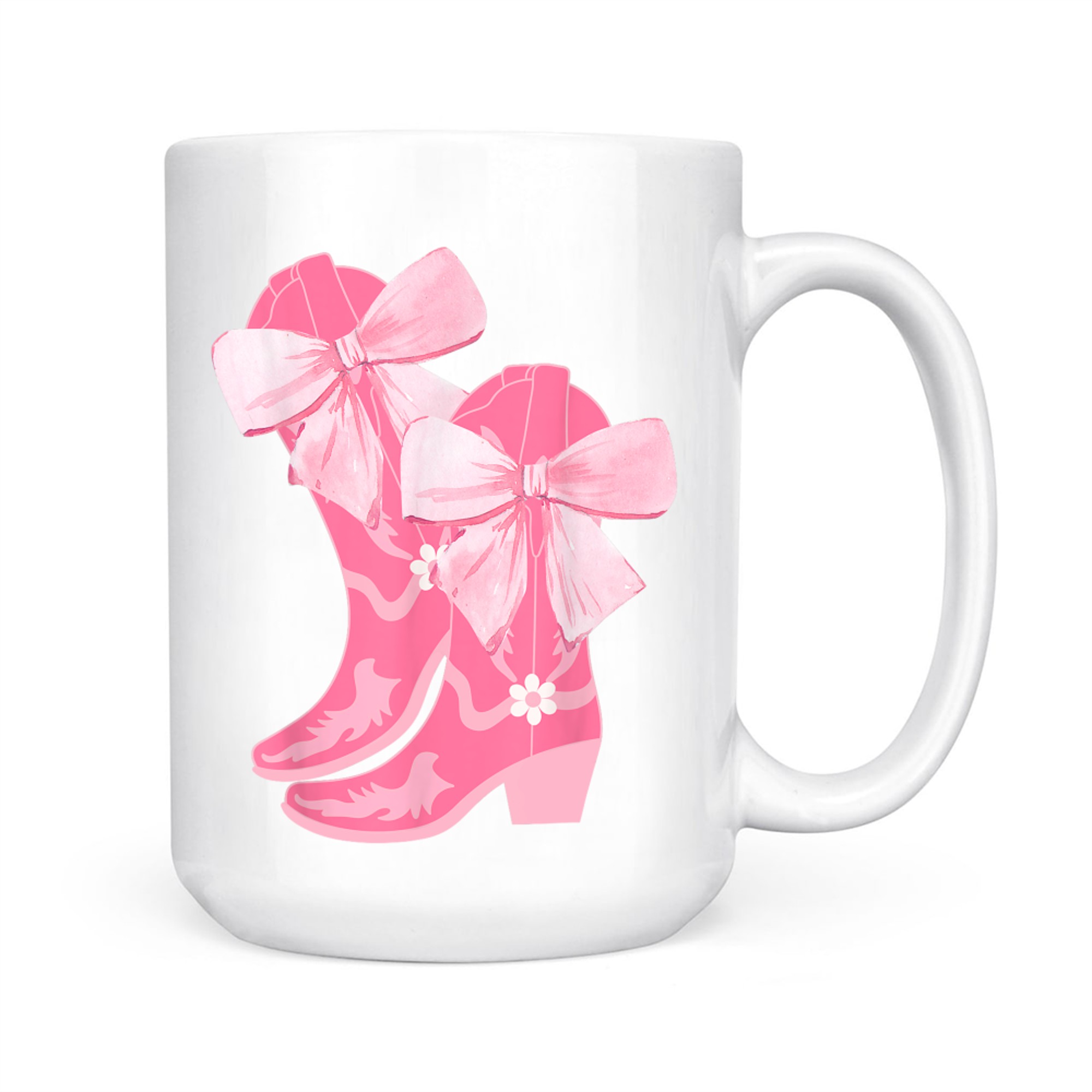 Cowgirl Boots Pink Baby Bow Preppy Y2k Mug