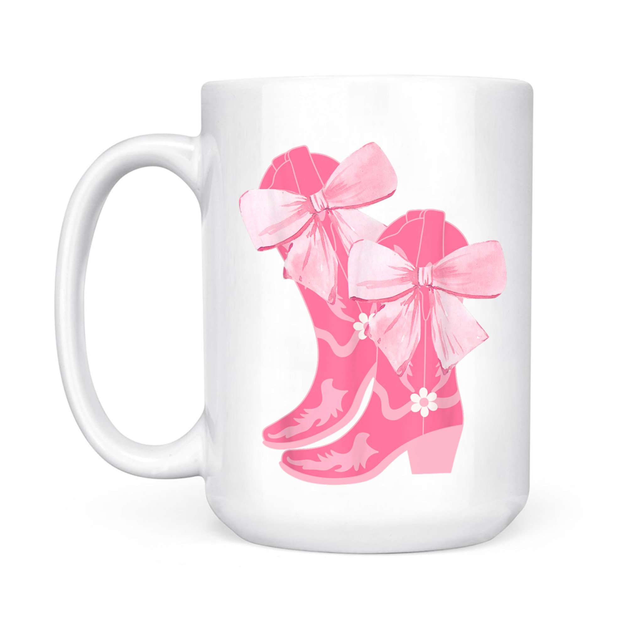 Cowgirl Boots Pink Baby Bow Preppy Y2k Mug