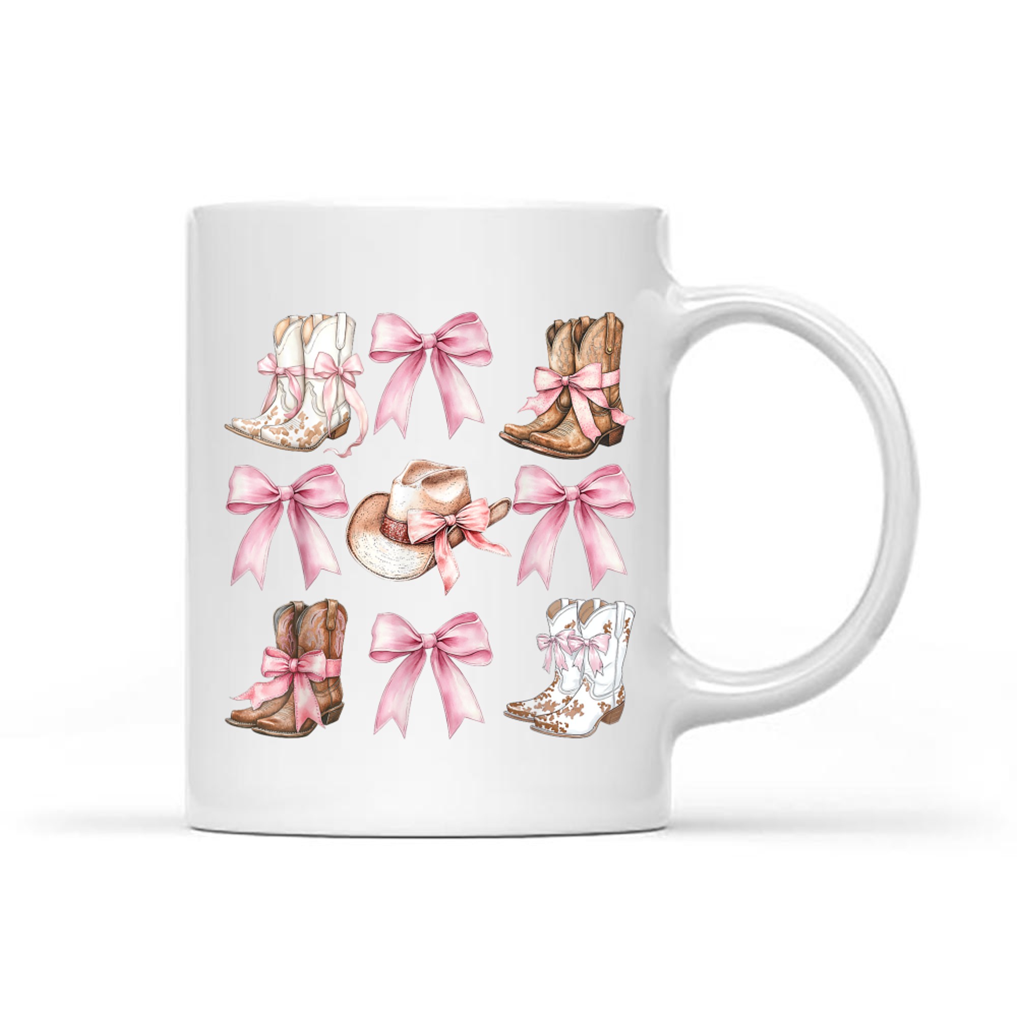 Cowgirl Boots With Pink Bows Aesthetic Y2K Mug