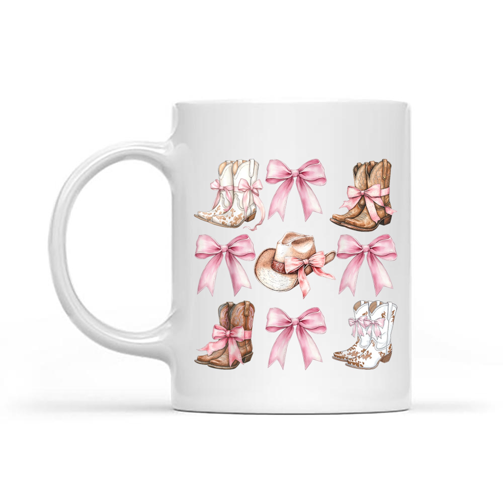 Cowgirl Boots With Pink Bows Aesthetic Y2K Mug
