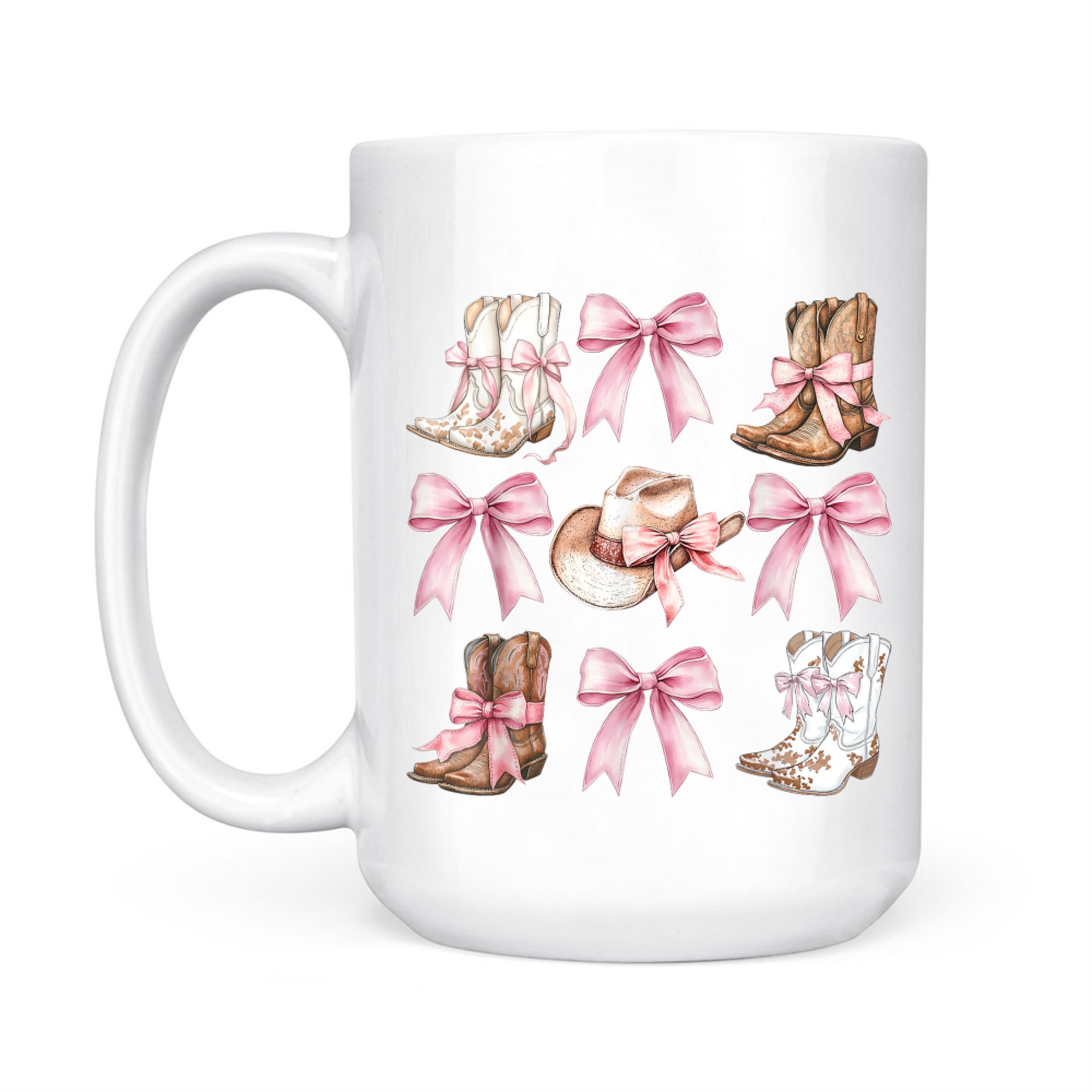 Cowgirl Boots With Pink Bows Aesthetic Y2K Mug