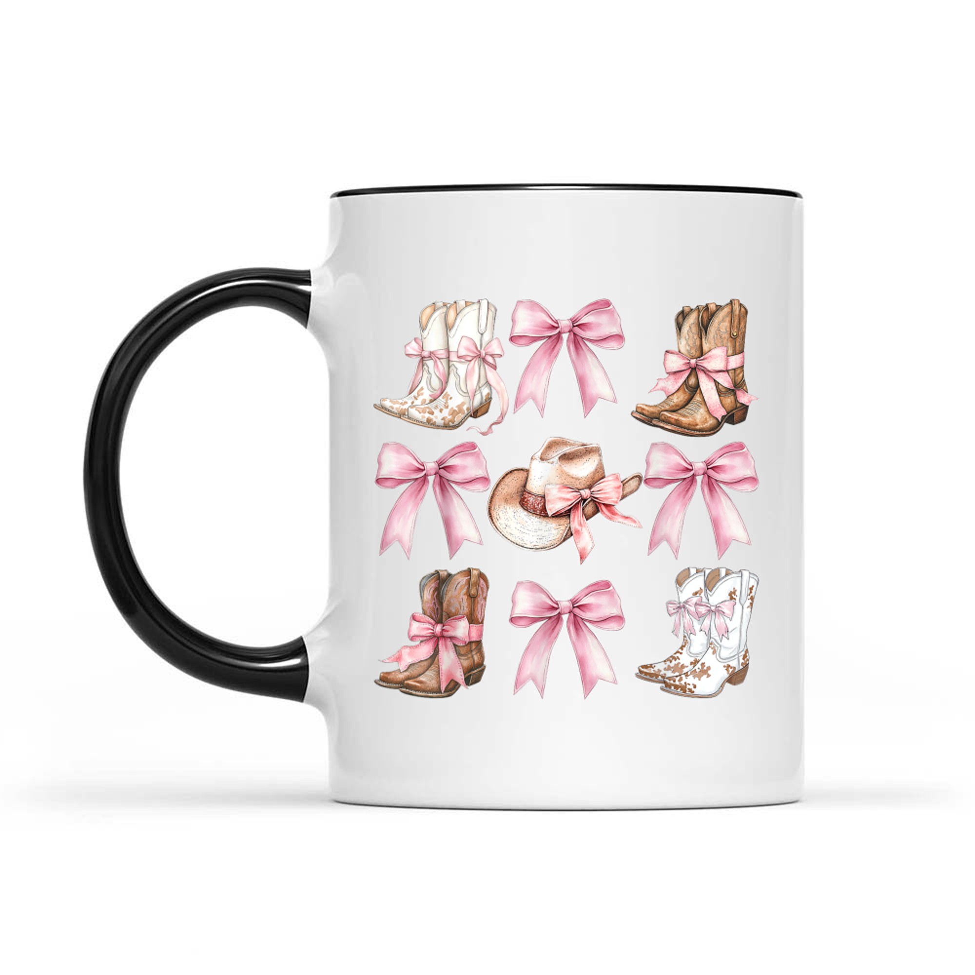 Cowgirl Boots With Pink Bows Aesthetic Y2K Mug
