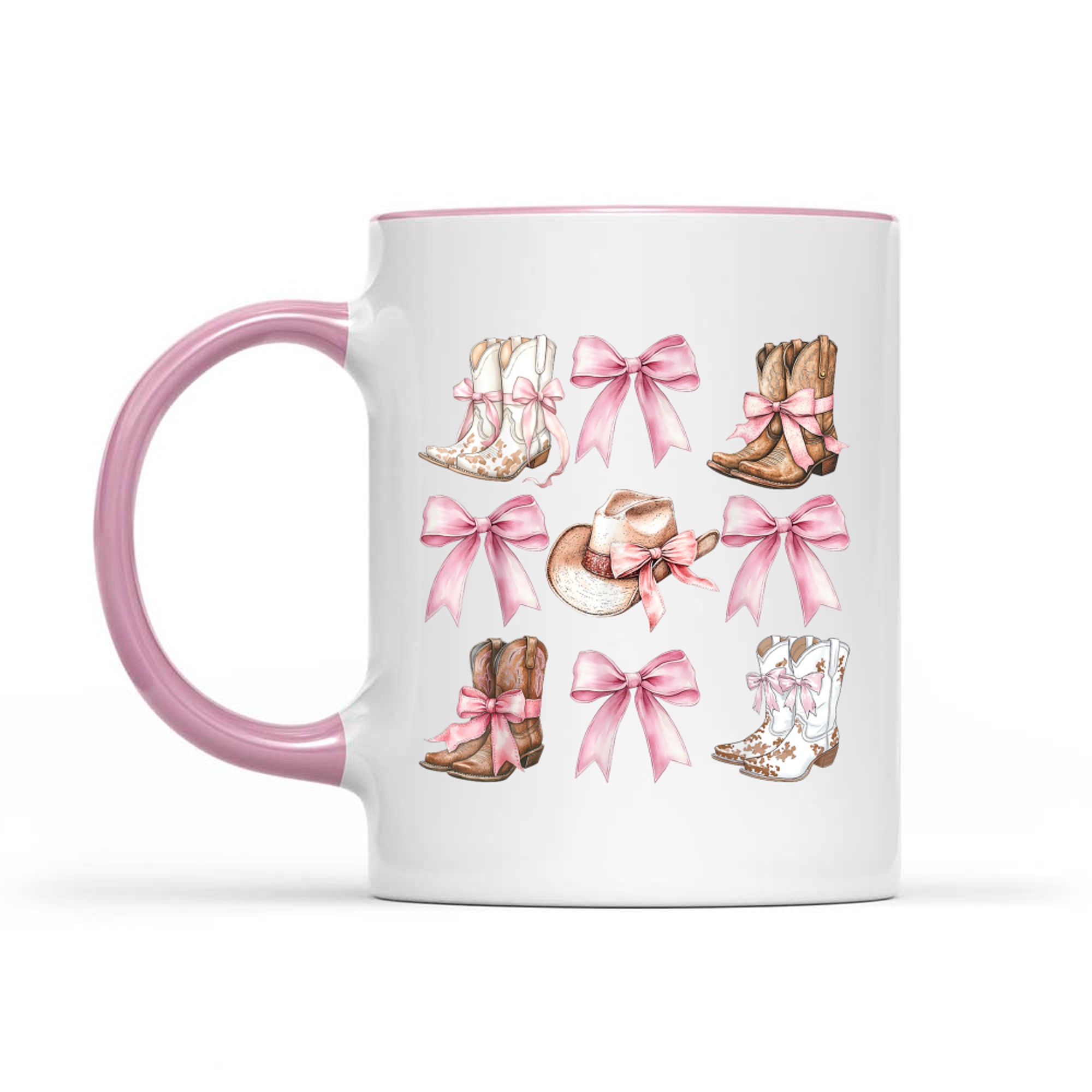 Cowgirl Boots With Pink Bows Aesthetic Y2K Mug