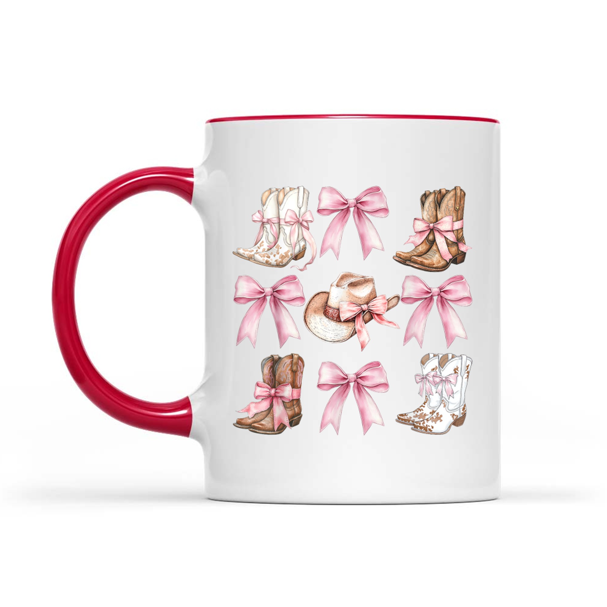 Cowgirl Boots With Pink Bows Aesthetic Y2K Mug