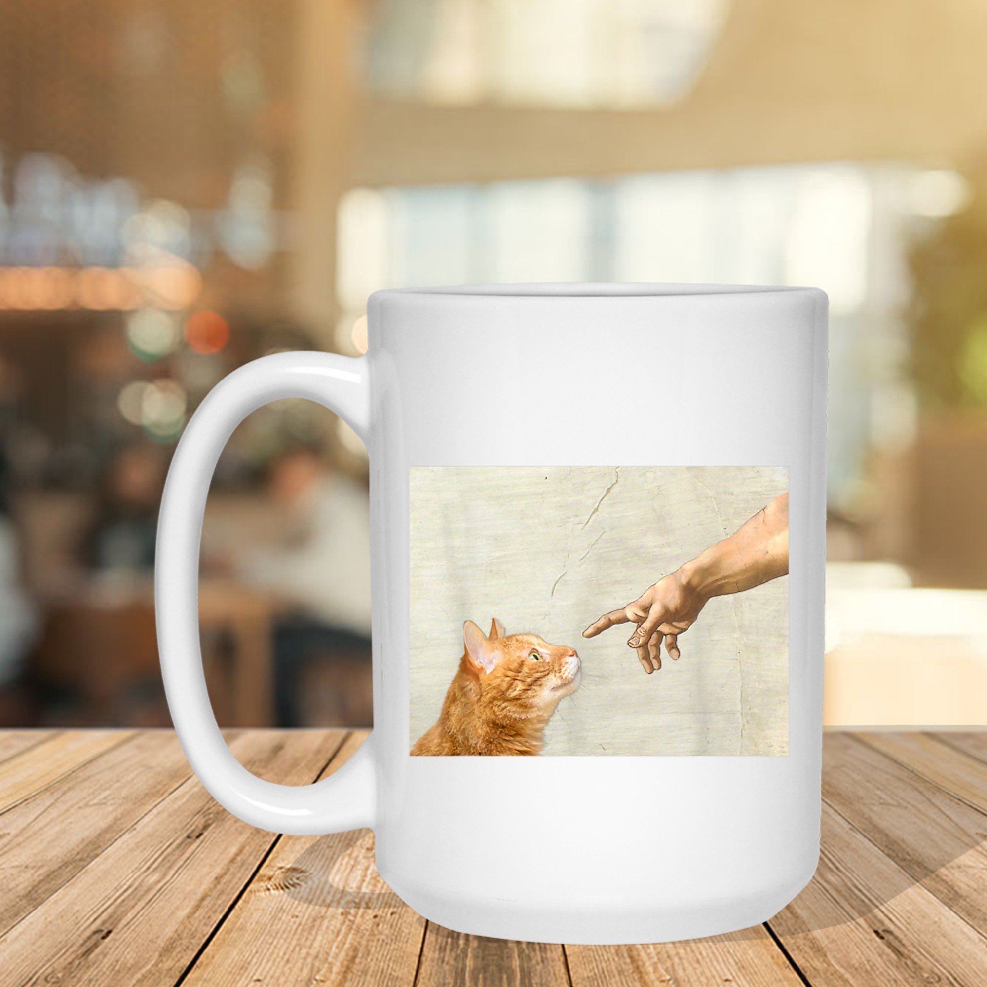 Cute Aesthetic Funny Cat Art Graphic Y2K Mug