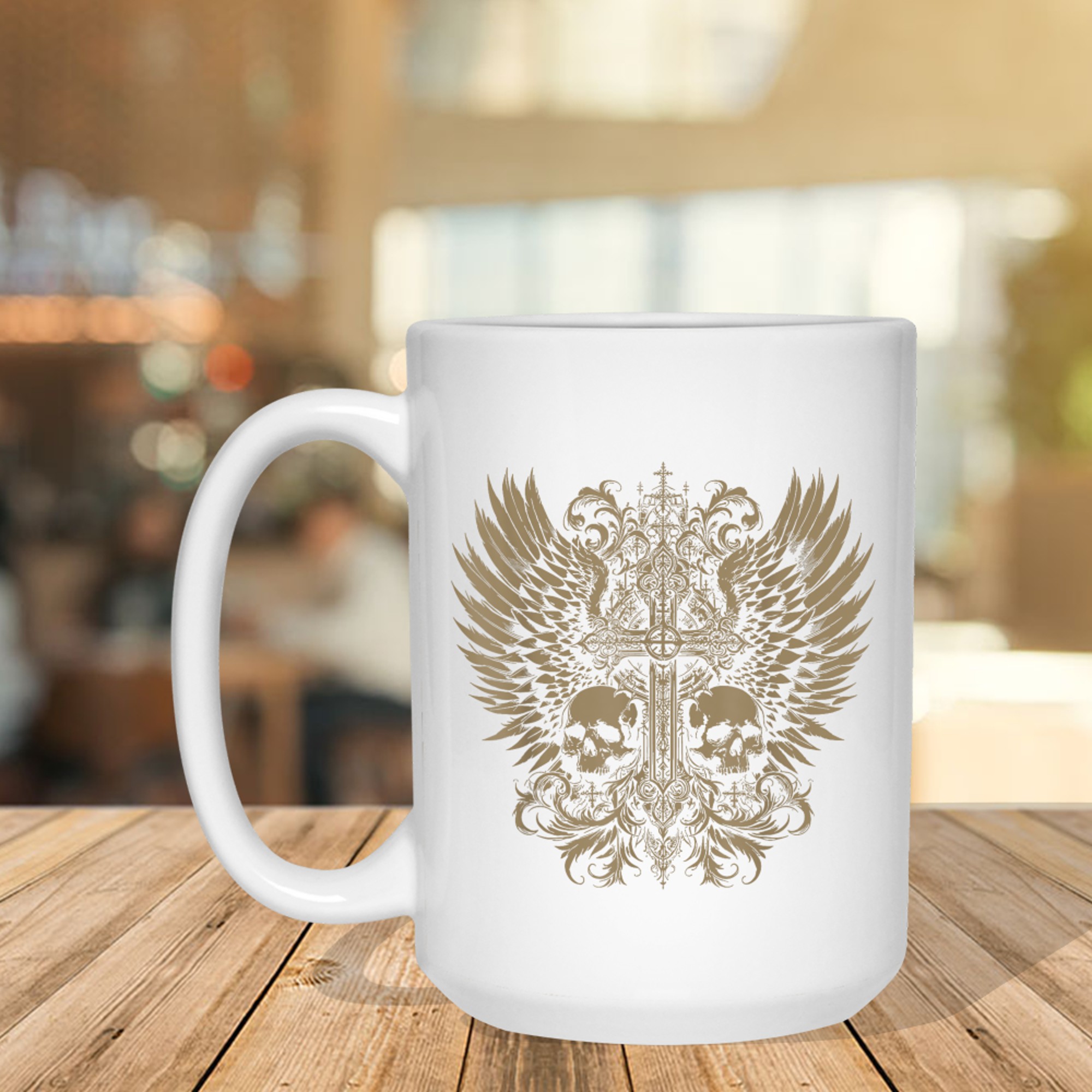 Emo Y2K Grunge Aesthetic Alt Goth Skull Cross Gothic Mug