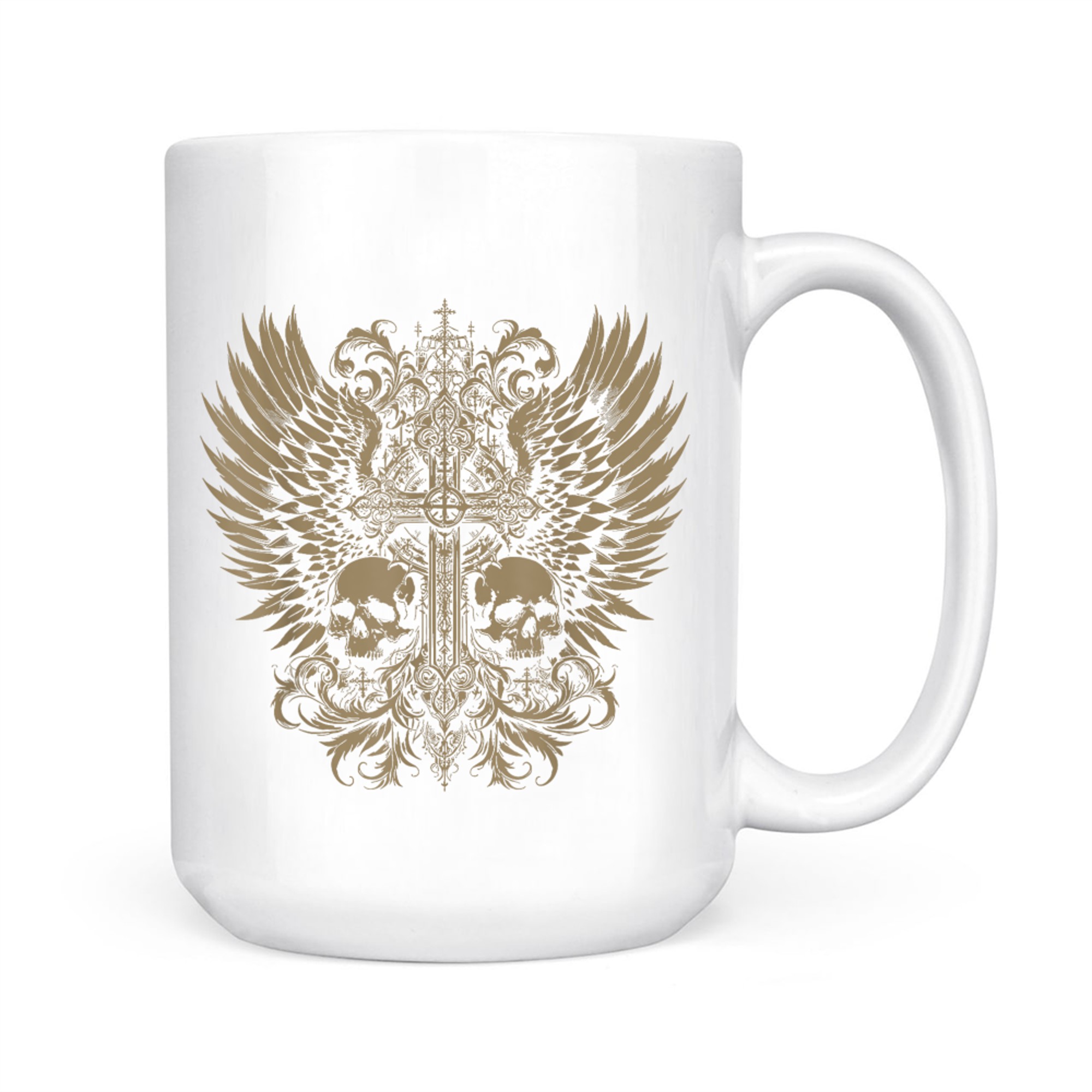 Emo Y2K Grunge Aesthetic Alt Goth Skull Cross Gothic Mug