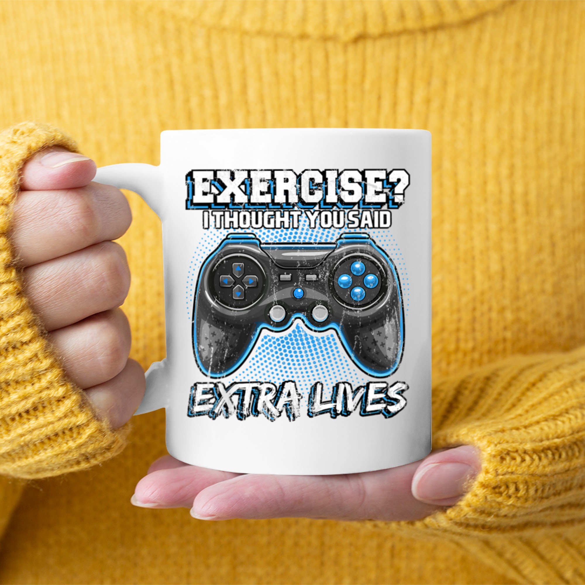 Extra Lives Funny Video Game Controller Retro Gamer Mug