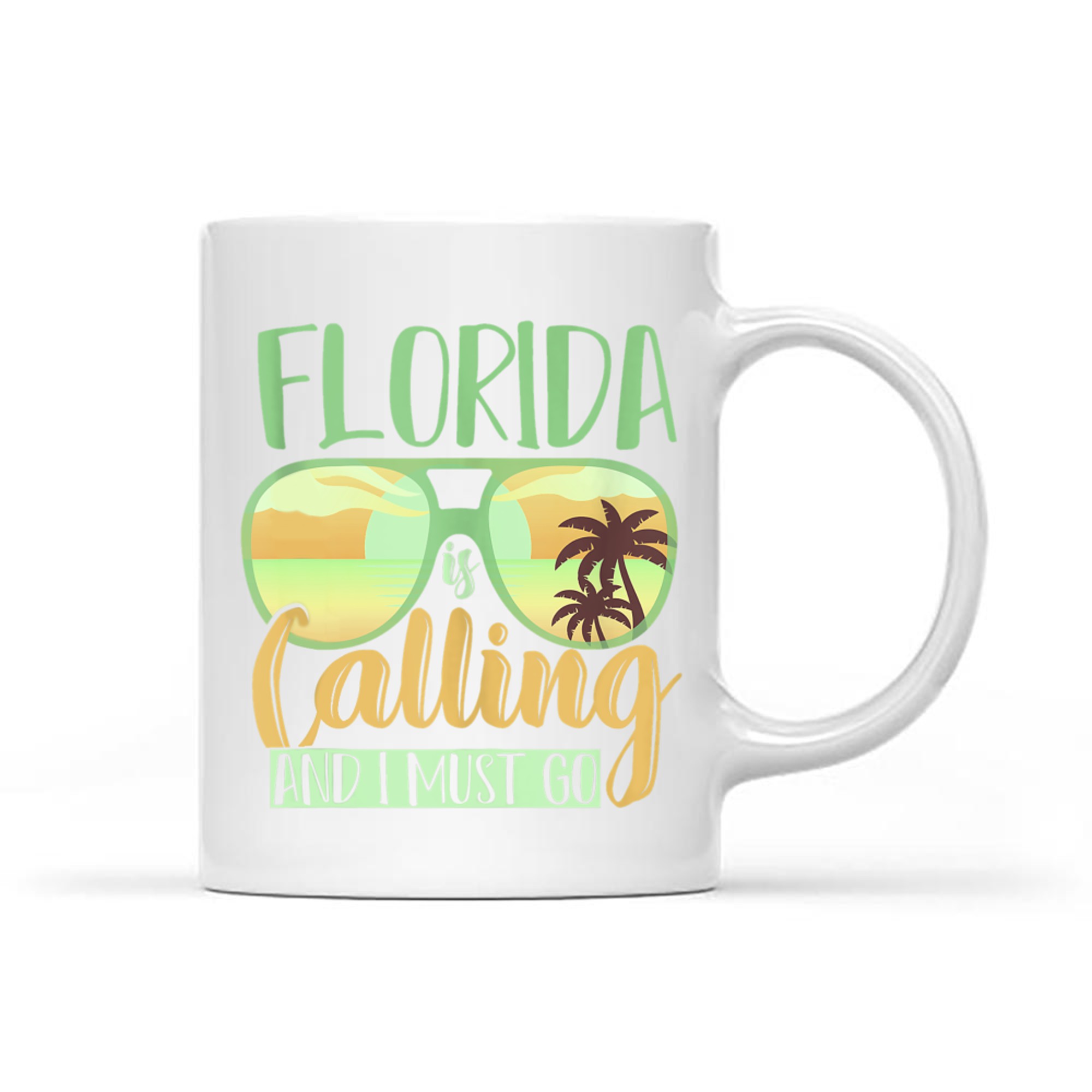 Florida Is Calling And I Must Go Funny Summer Vibes Florida Mug