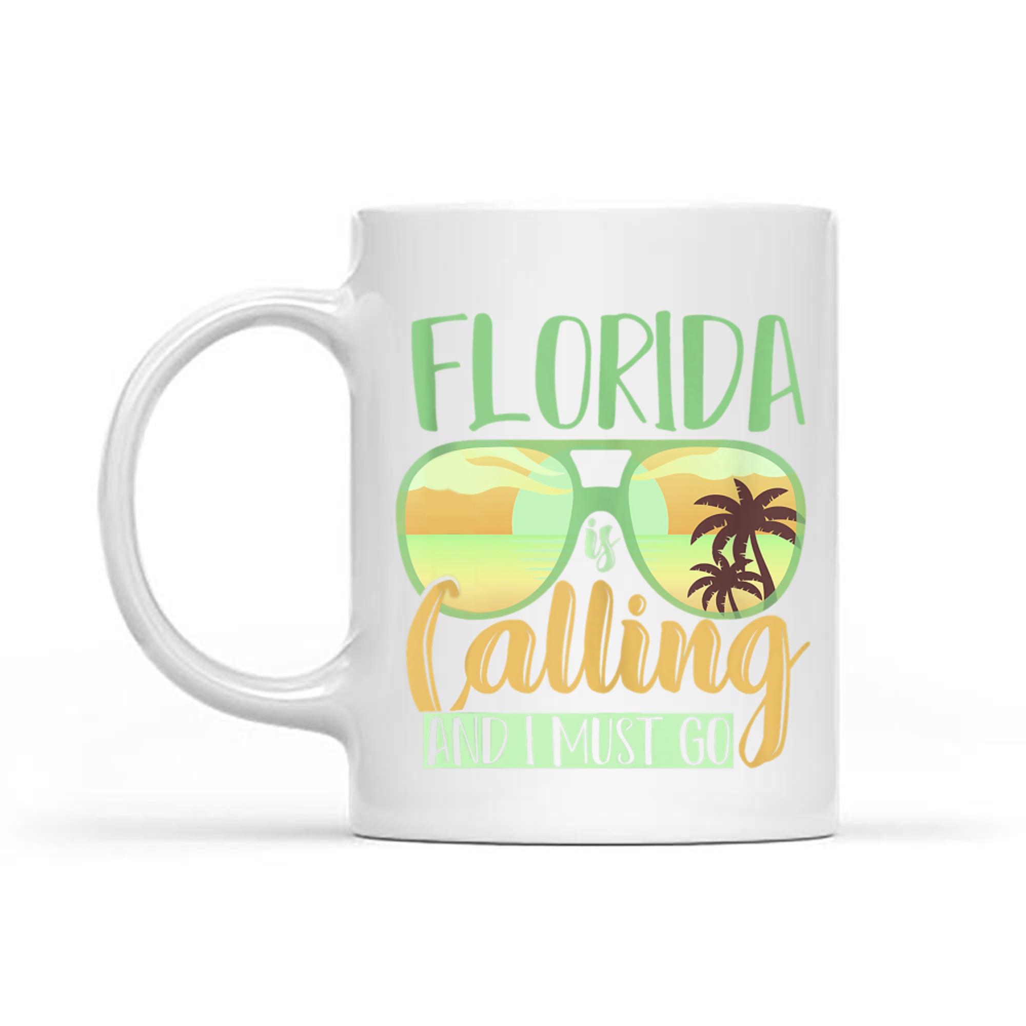 Florida Is Calling And I Must Go Funny Summer Vibes Florida Mug