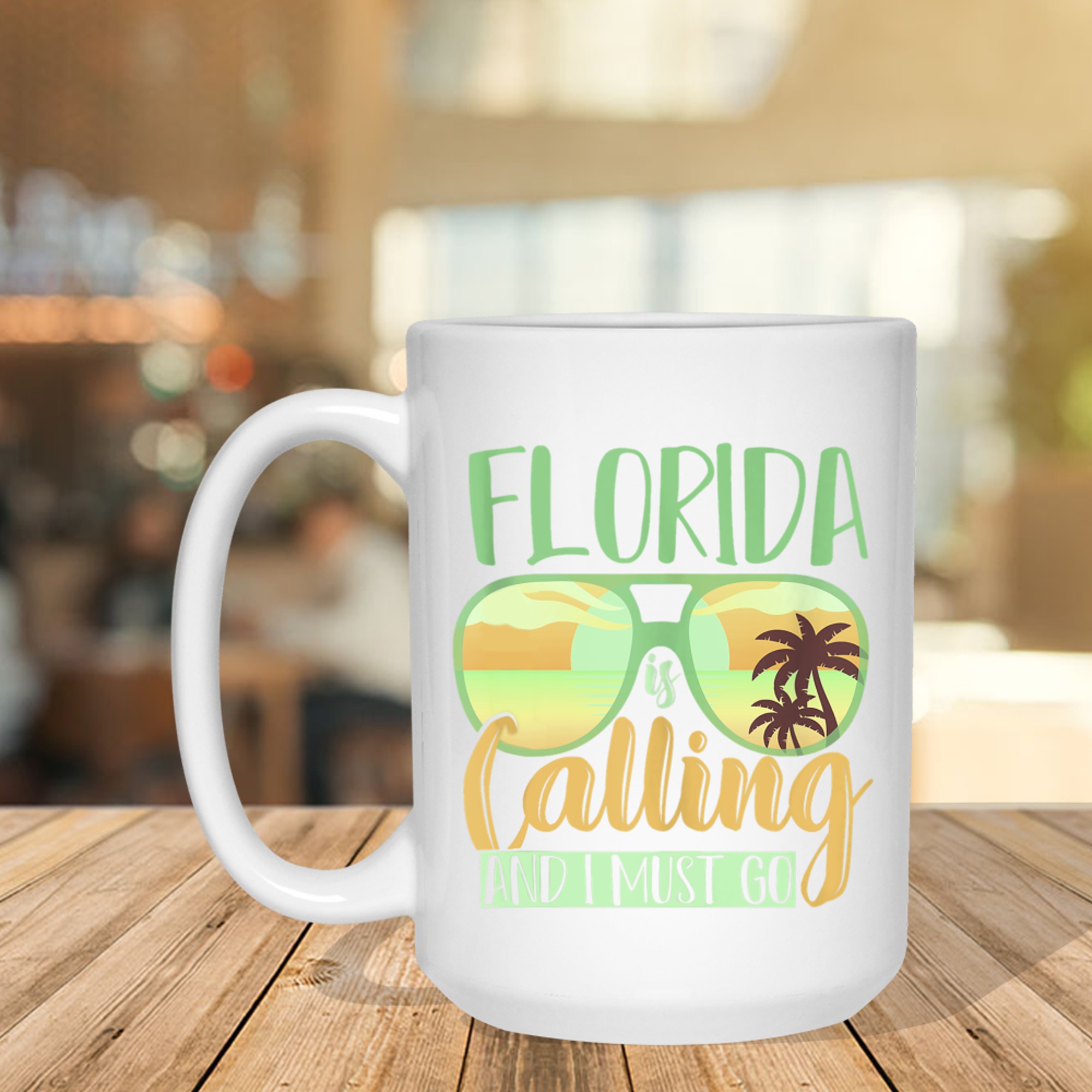 Florida Is Calling And I Must Go Funny Summer Vibes Florida Mug