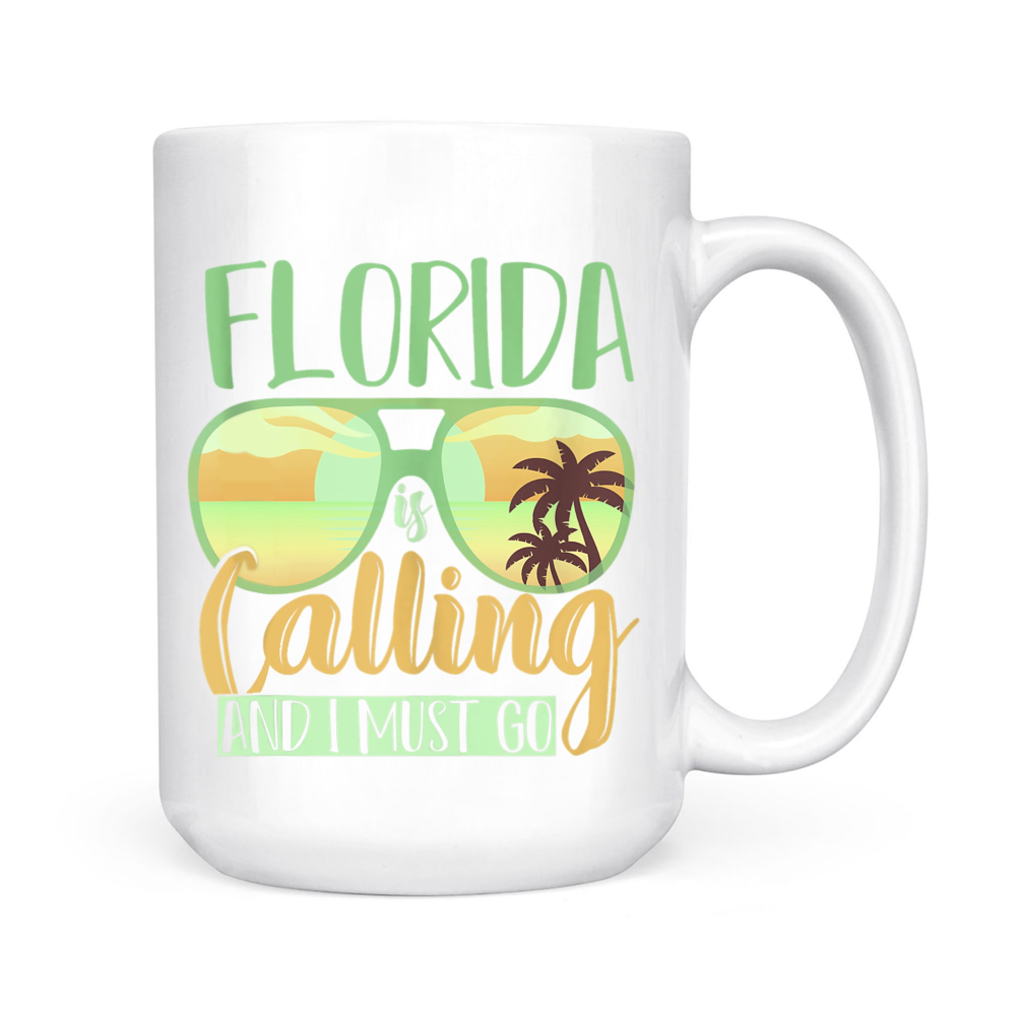 Florida Is Calling And I Must Go Funny Summer Vibes Florida Mug