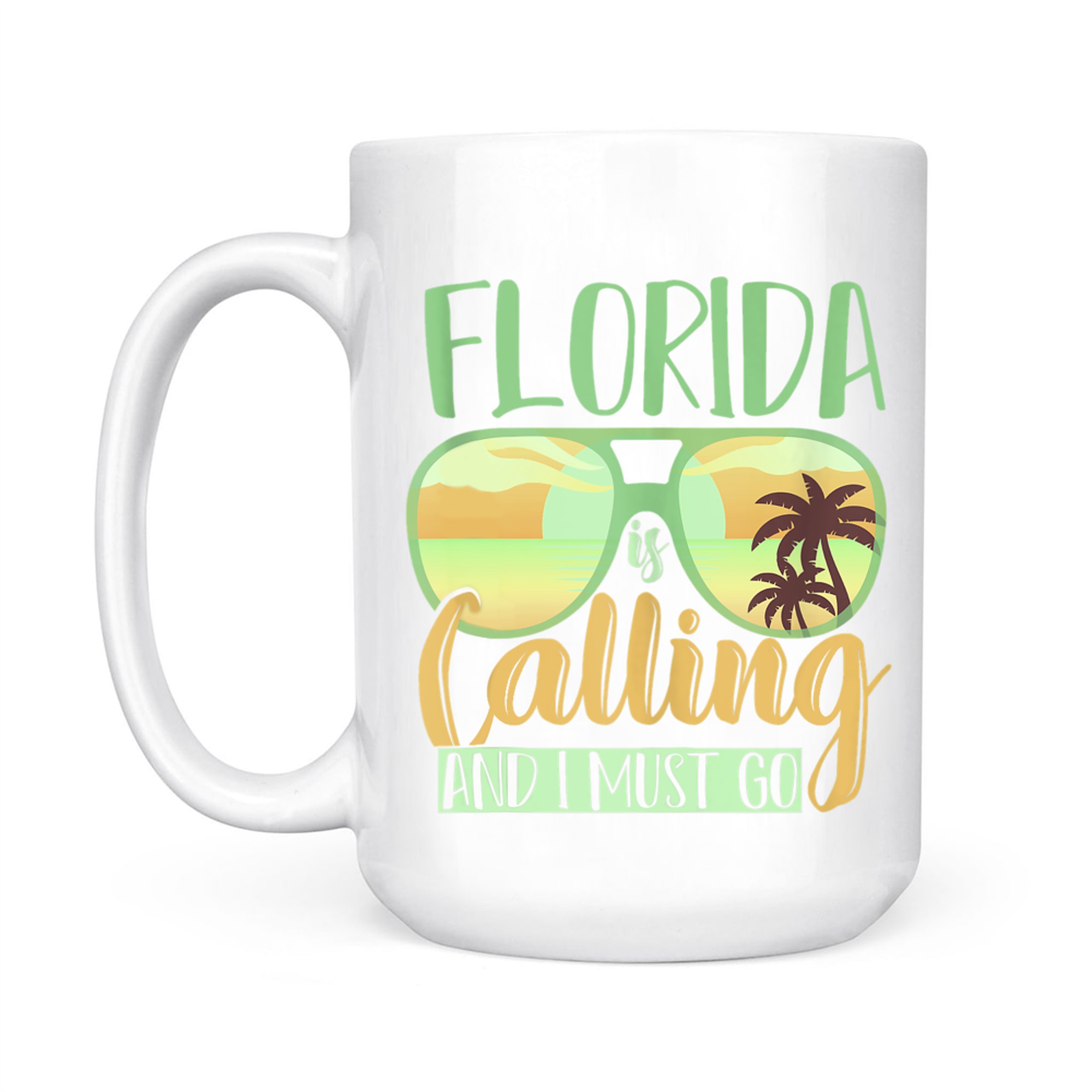 Florida Is Calling And I Must Go Funny Summer Vibes Florida Mug