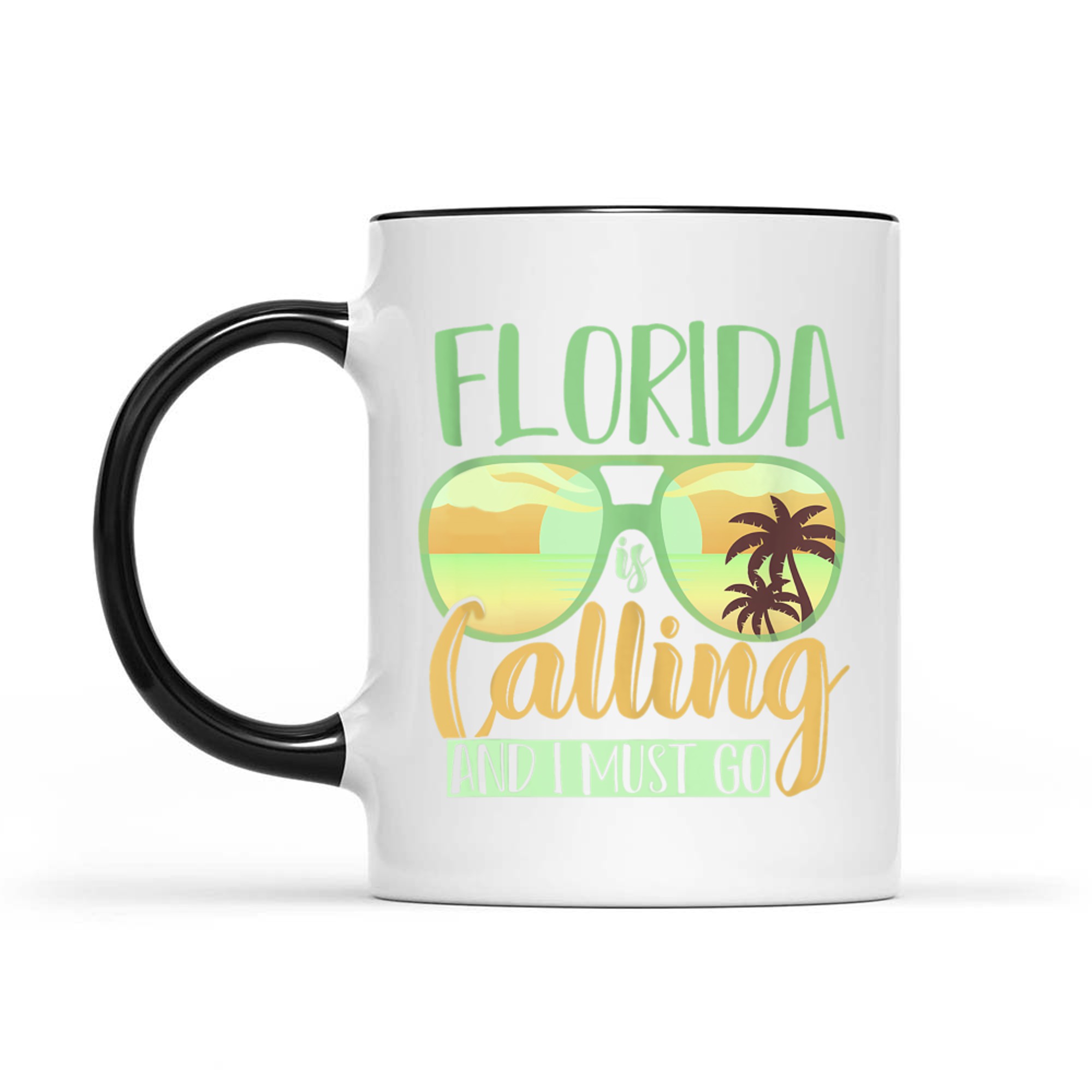 Florida Is Calling And I Must Go Funny Summer Vibes Florida Mug