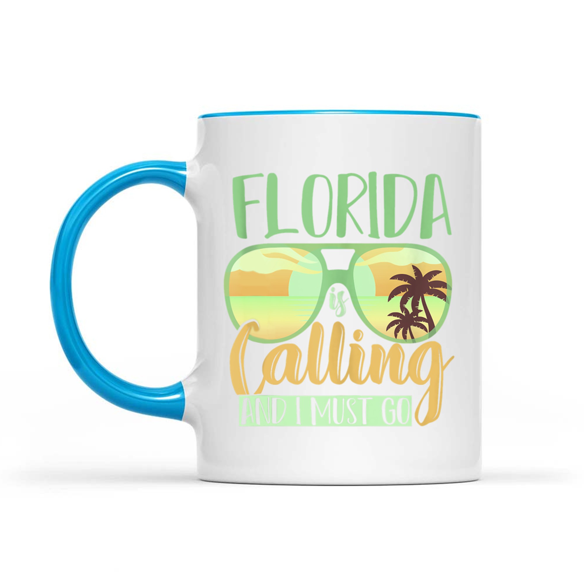 Florida Is Calling And I Must Go Funny Summer Vibes Florida Mug