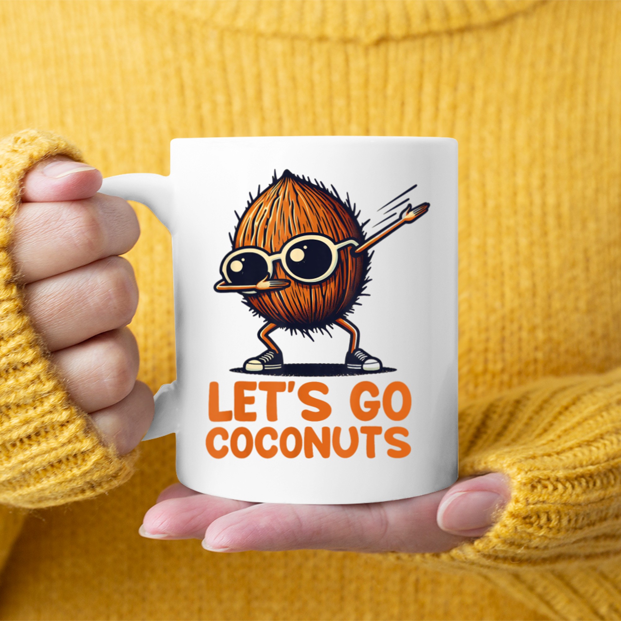 Funny Coconut Fruit Summer Let's Go Coconuts Mug